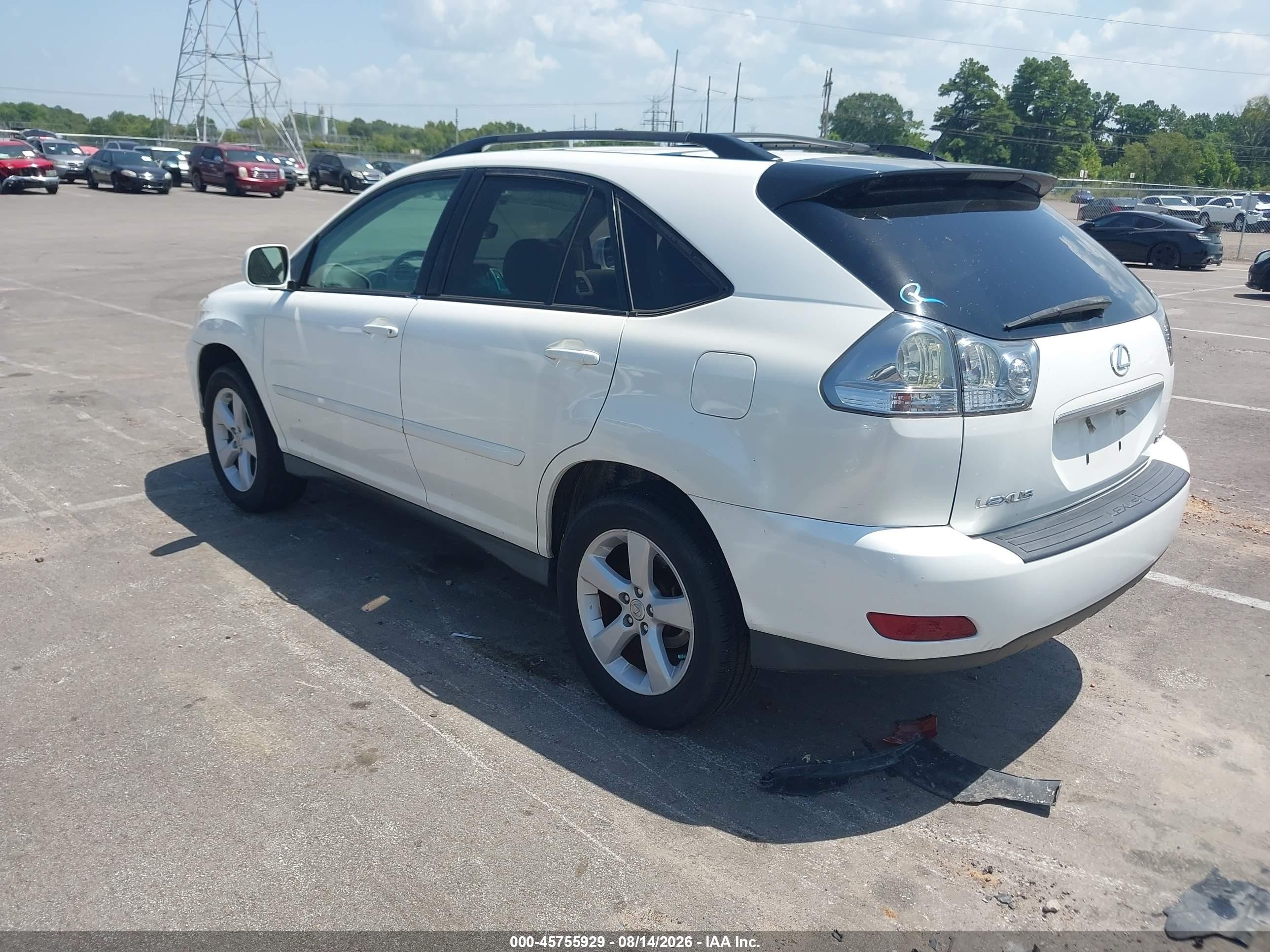 2007 Lexus Rx 350   White vin: 2T2GK31U07C013578