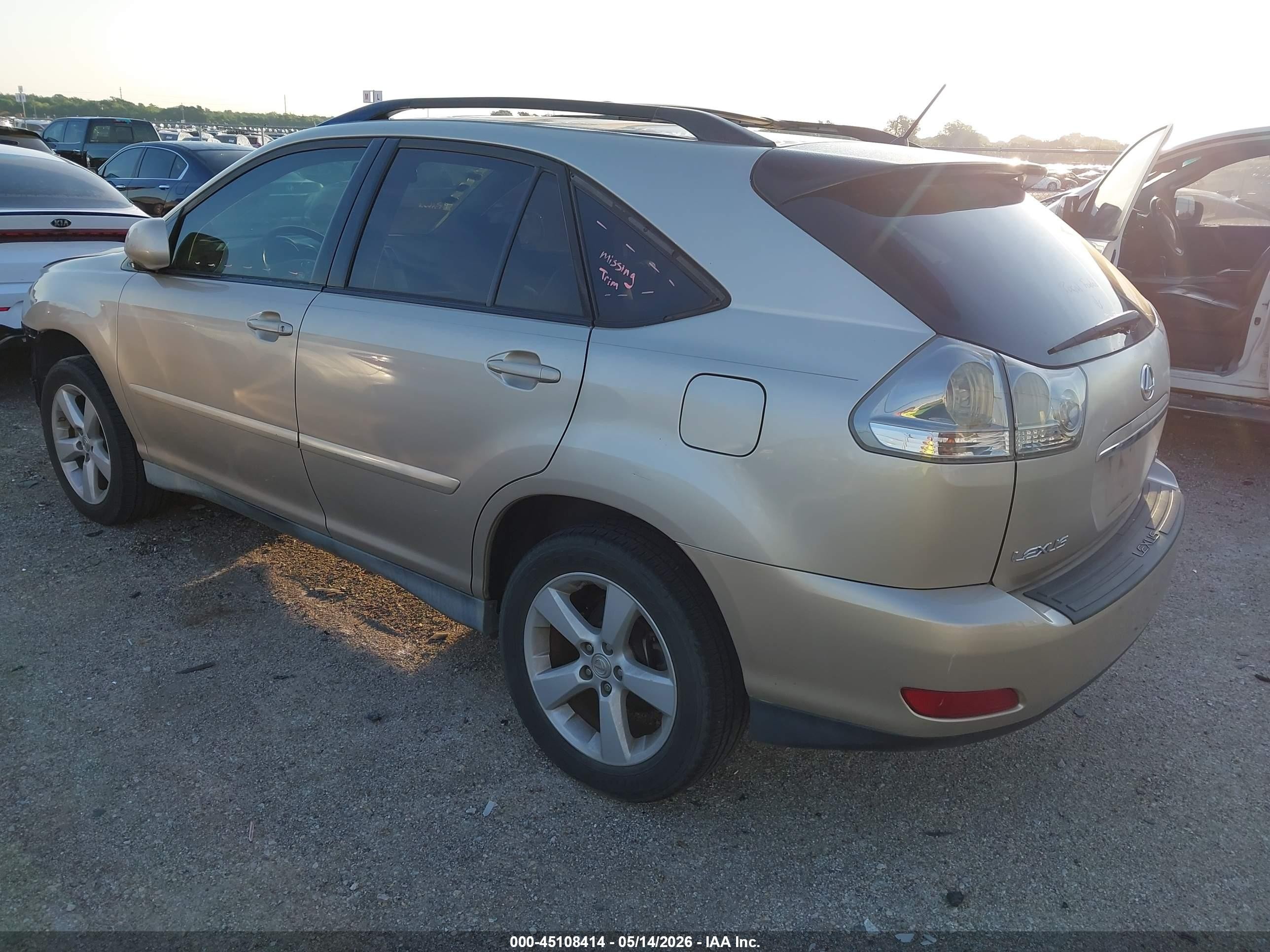2007 Lexus Rx 350   Gold vin: 2T2GK31U07C023138