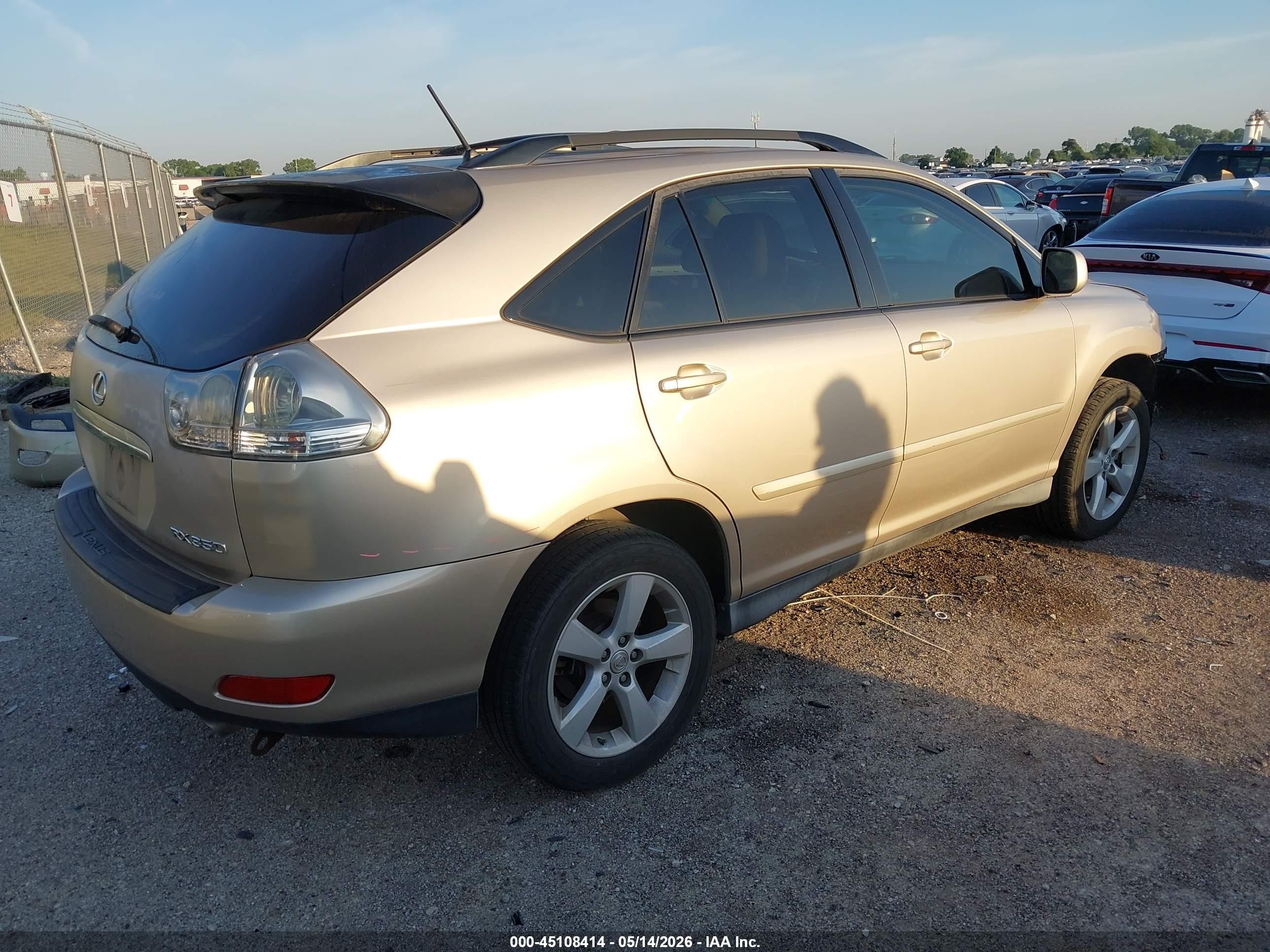 2007 Lexus Rx 350   Gold vin: 2T2GK31U07C023138