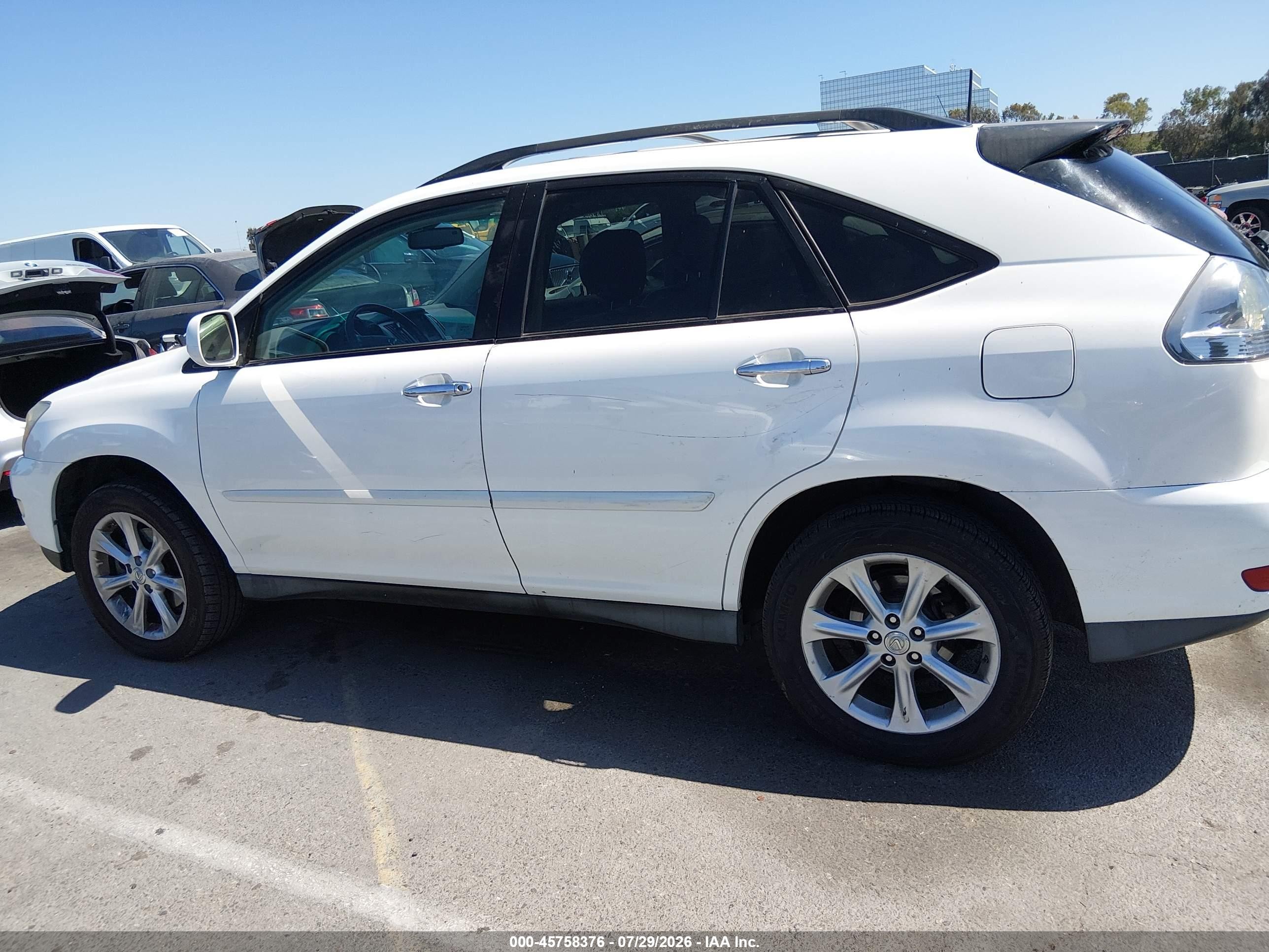 2009 Lexus Rx 350   White vin: 2T2GK31U09C080099