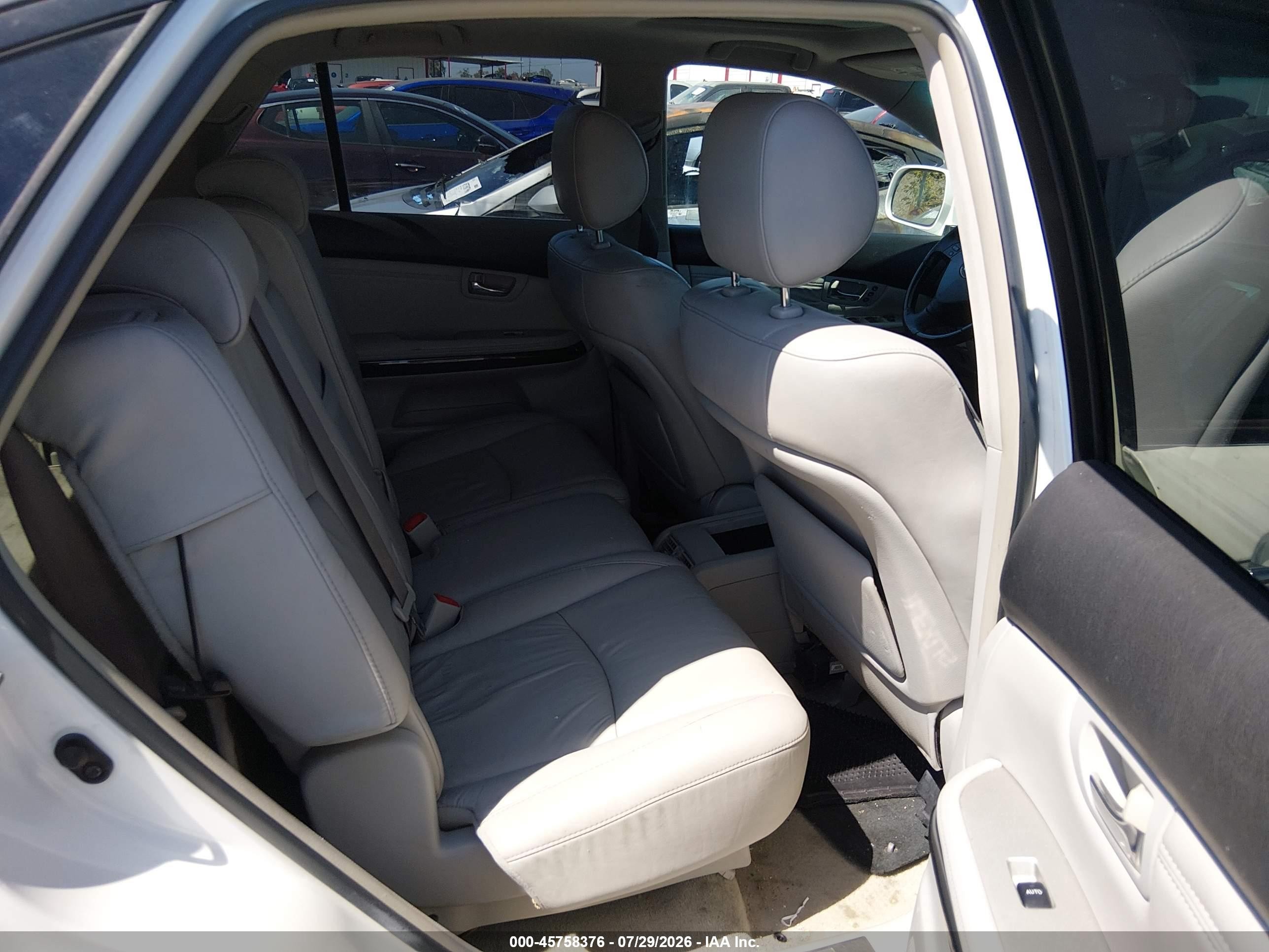 2009 Lexus Rx 350   White vin: 2T2GK31U09C080099
