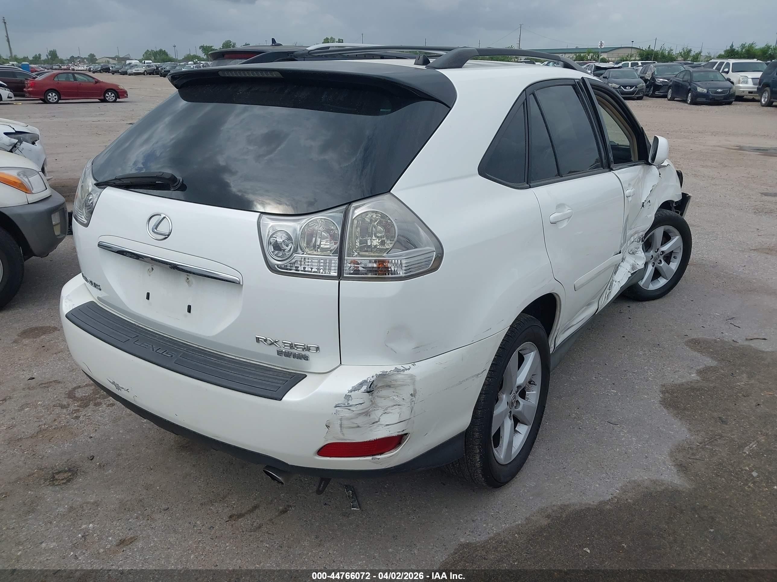 2007 Lexus Rx 350   White vin: 2T2GK31U17C011323