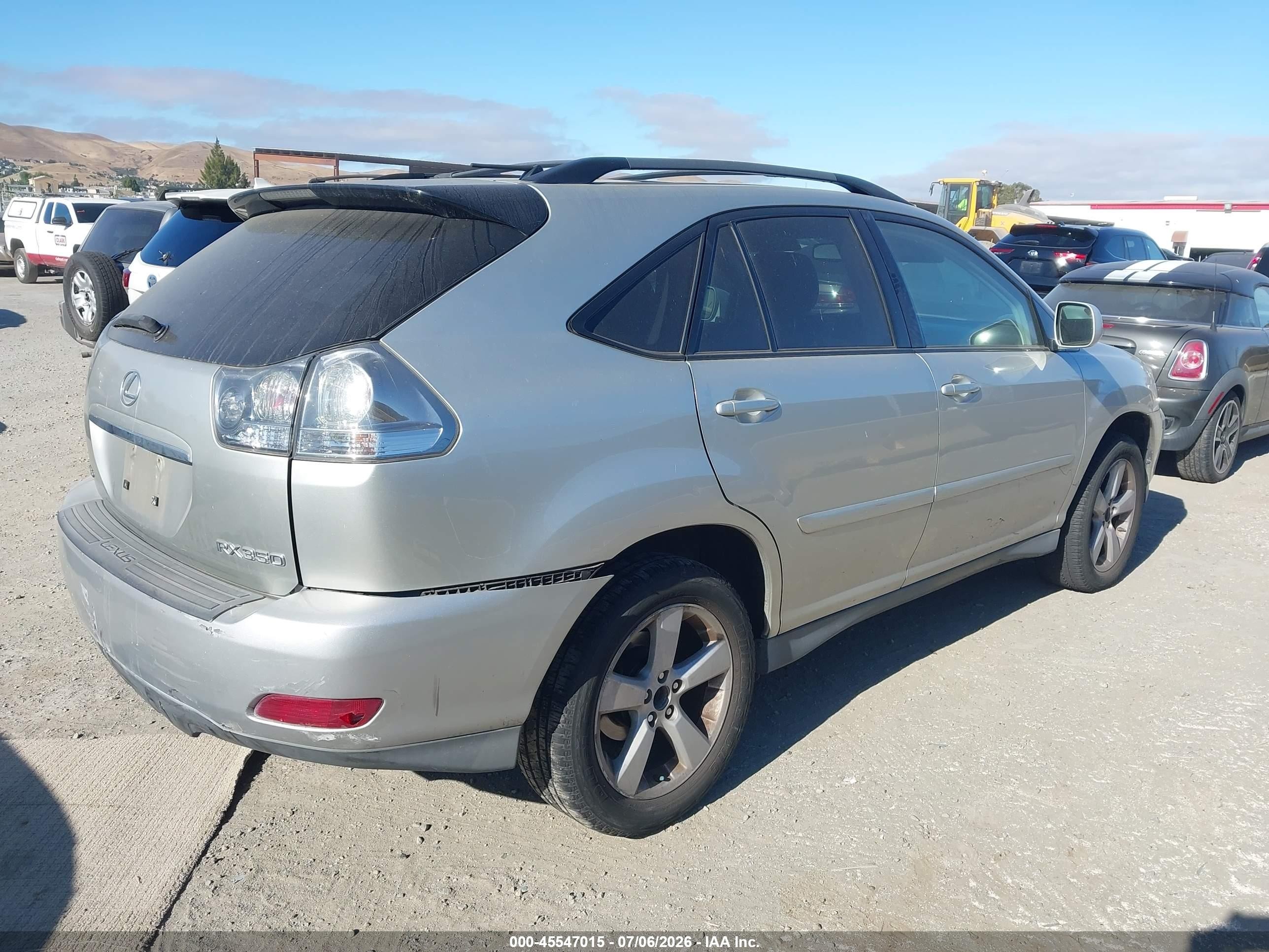 2007 Lexus Rx 350   Gray vin: 2T2GK31U17C019194