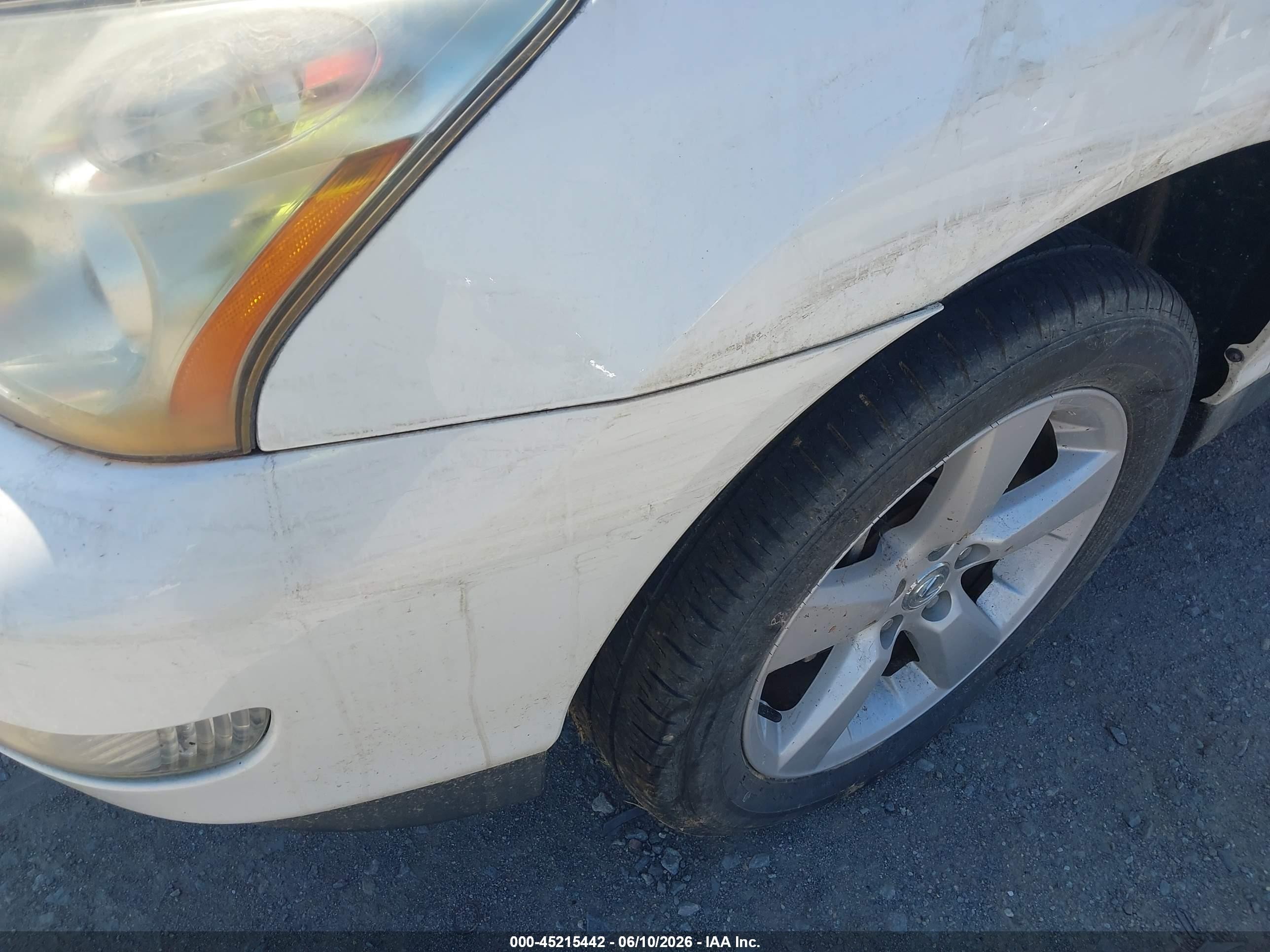 2007 Lexus Rx 350   White vin: 2T2GK31U17C024797
