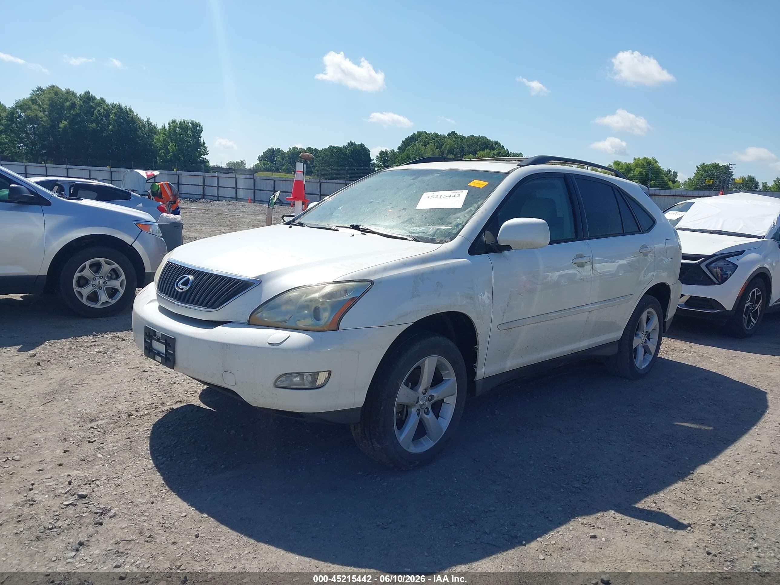 2007 Lexus Rx 350   White vin: 2T2GK31U17C024797
