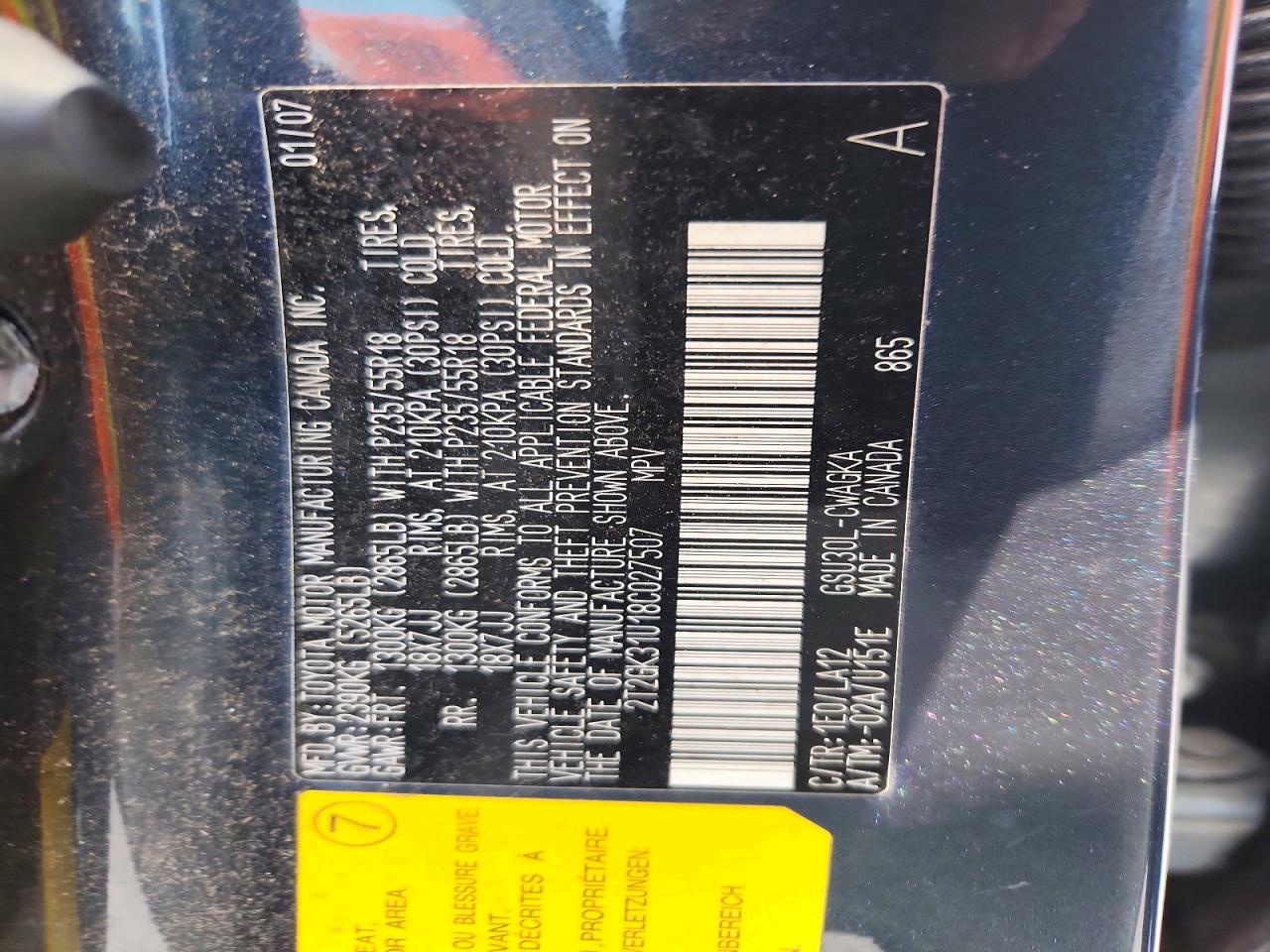 2008 Lexus Rx 350 Charcoal vin: 2T2GK31U18C027507