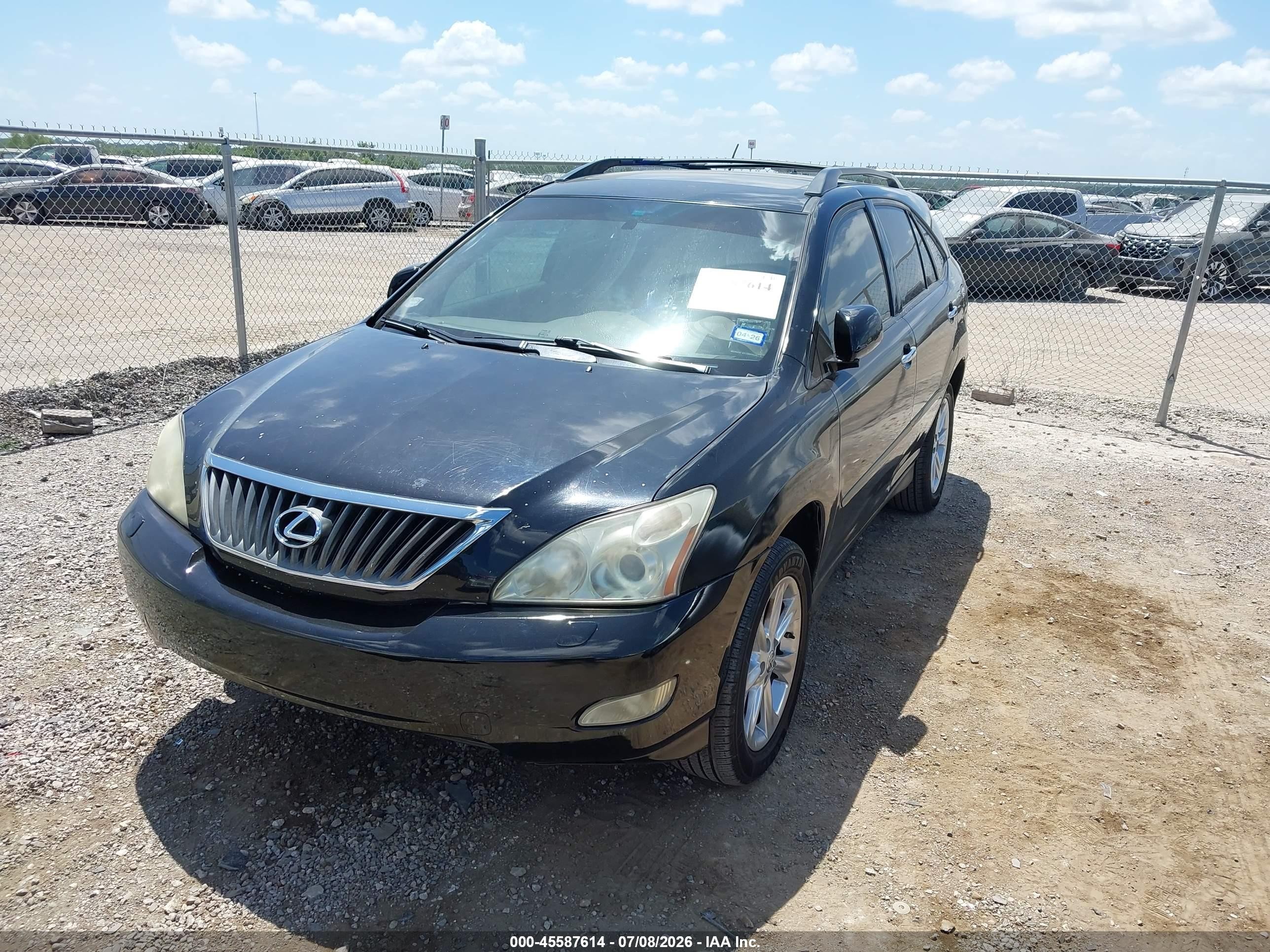 2008 Lexus Rx 350   Black vin: 2T2GK31U18C029550