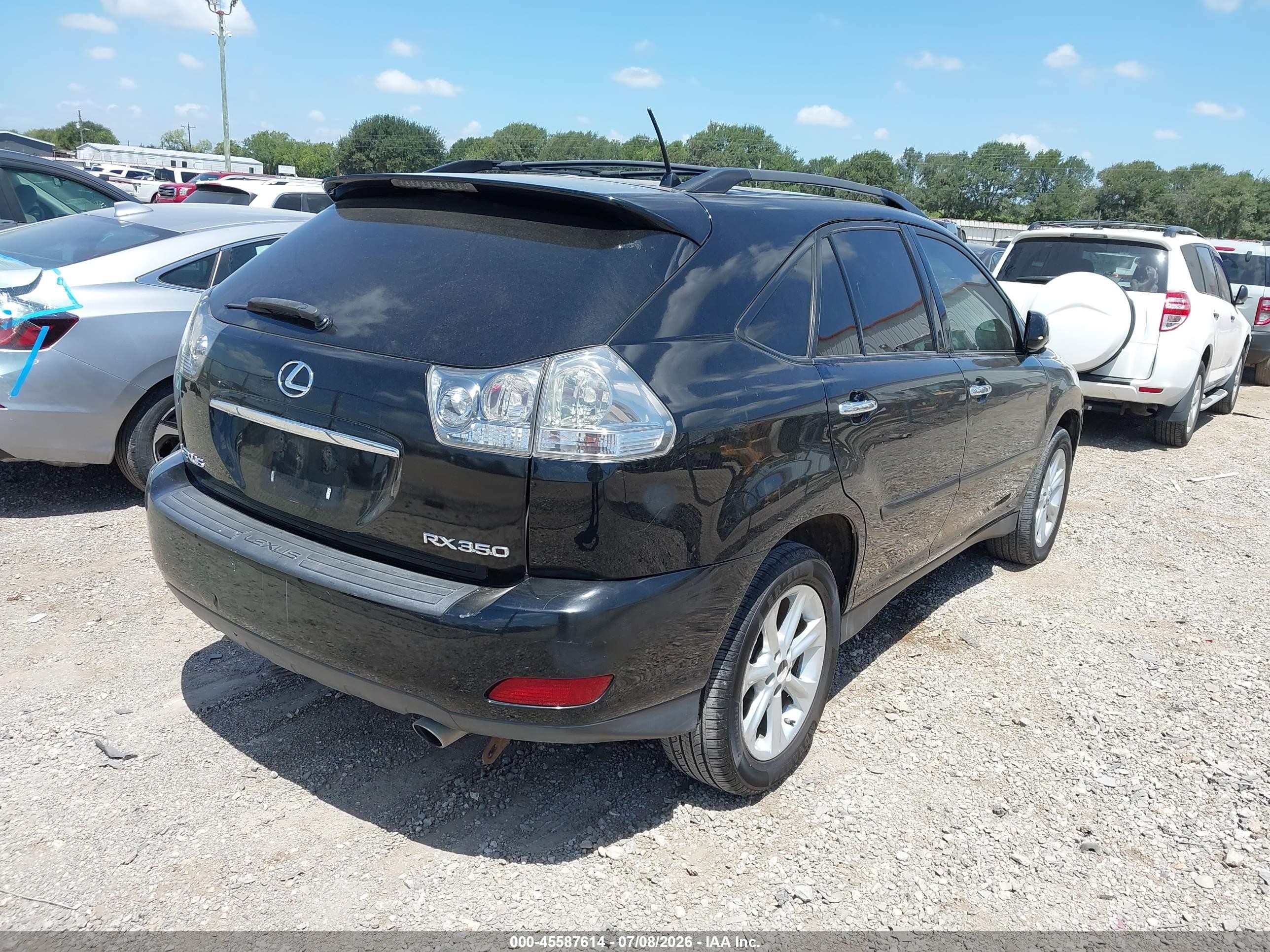 2008 Lexus Rx 350   Black vin: 2T2GK31U18C029550