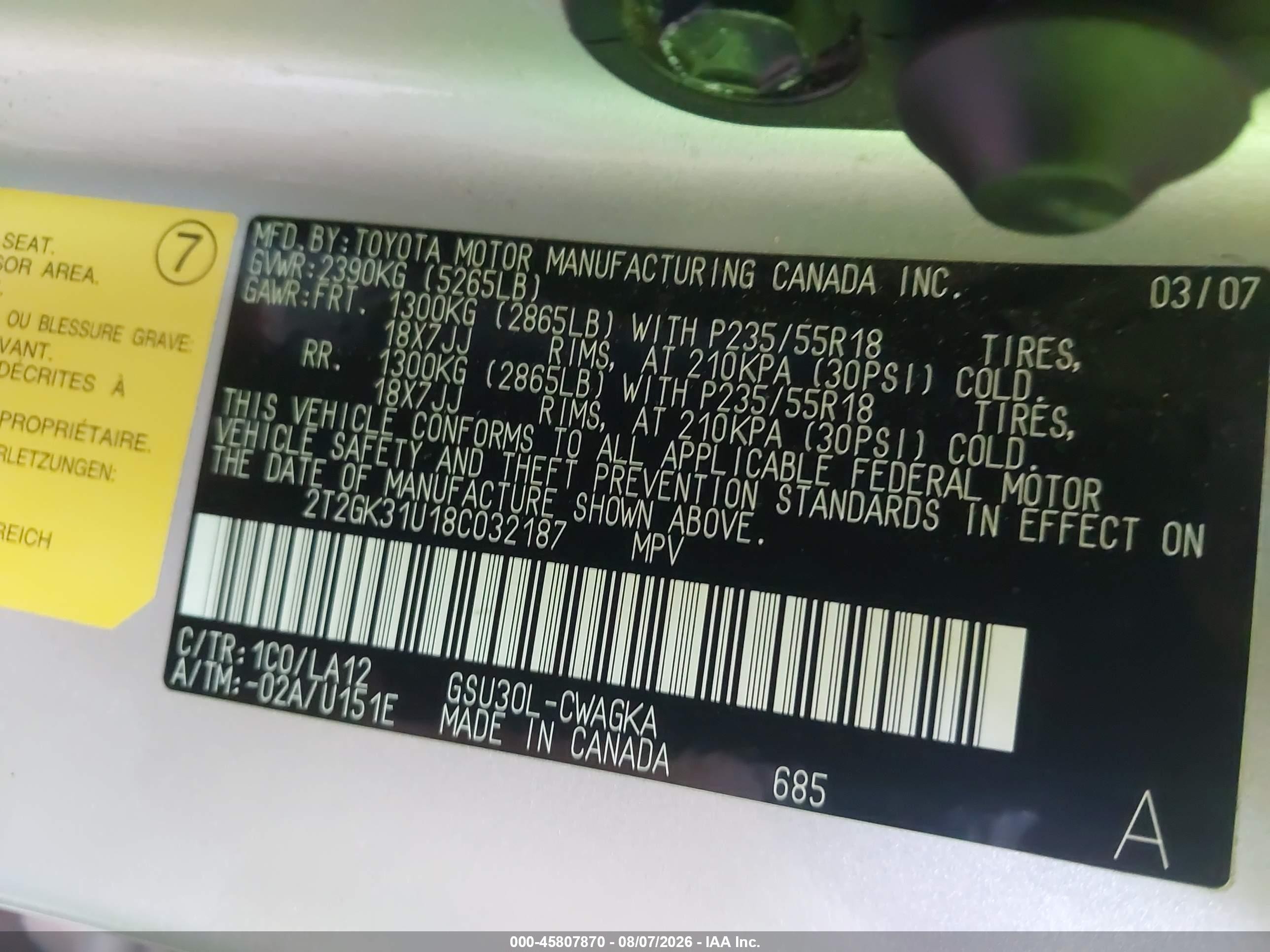 2008 Lexus Rx 350   Серебряный vin: 2T2GK31U18C032187