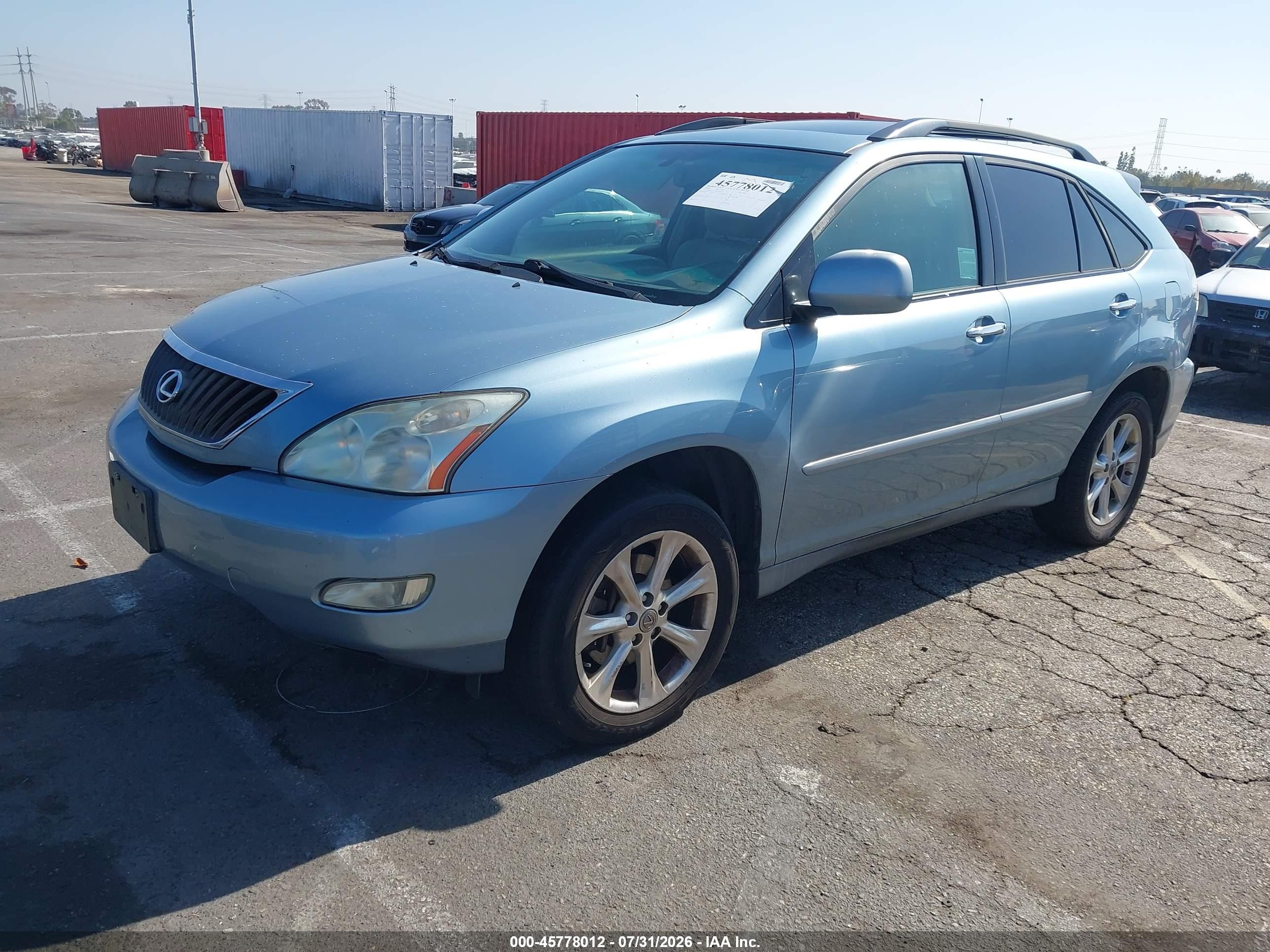 2009 Lexus Rx 350   Blue vin: 2T2GK31U19C075719