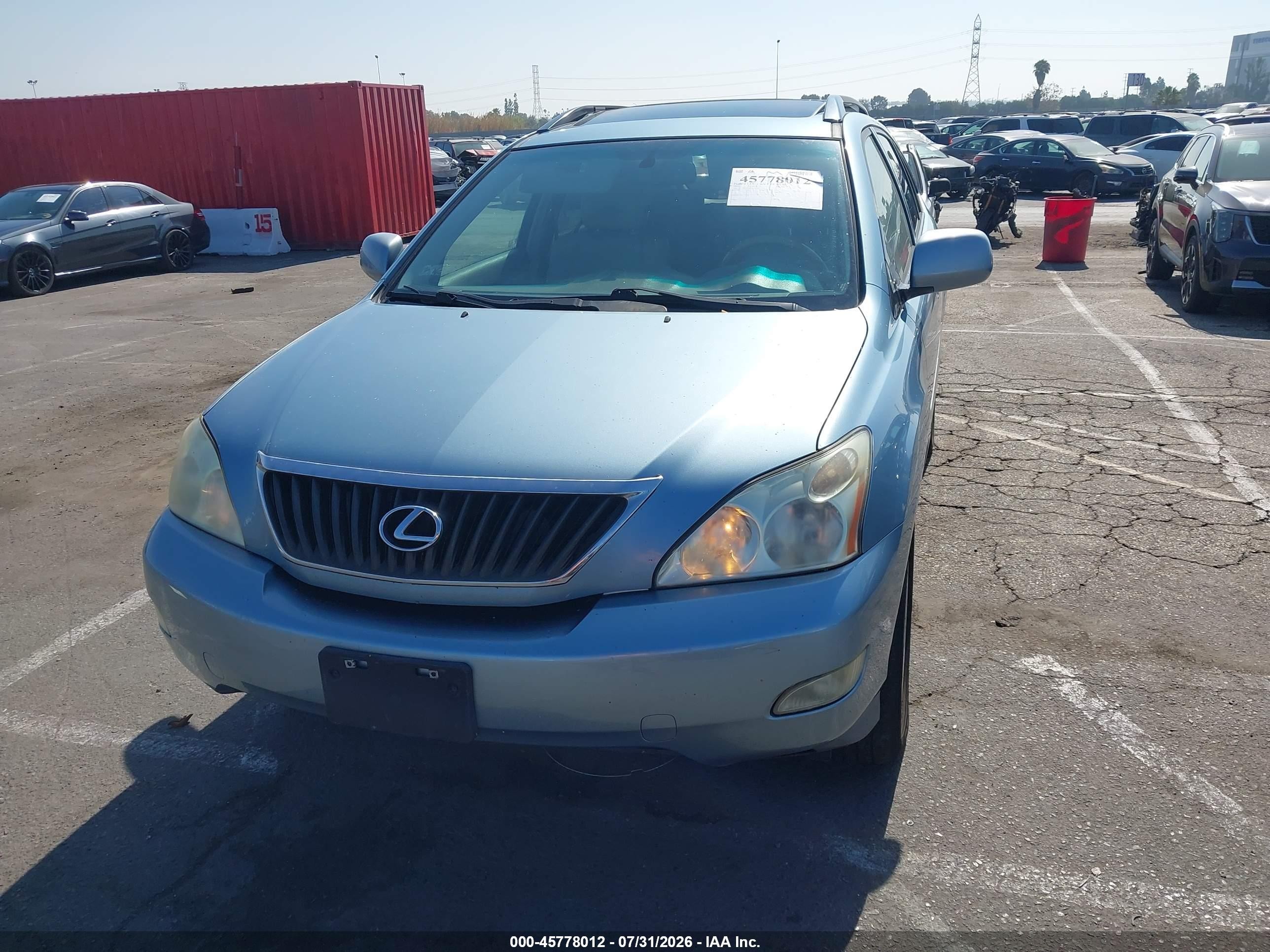 2009 Lexus Rx 350   Blue vin: 2T2GK31U19C075719