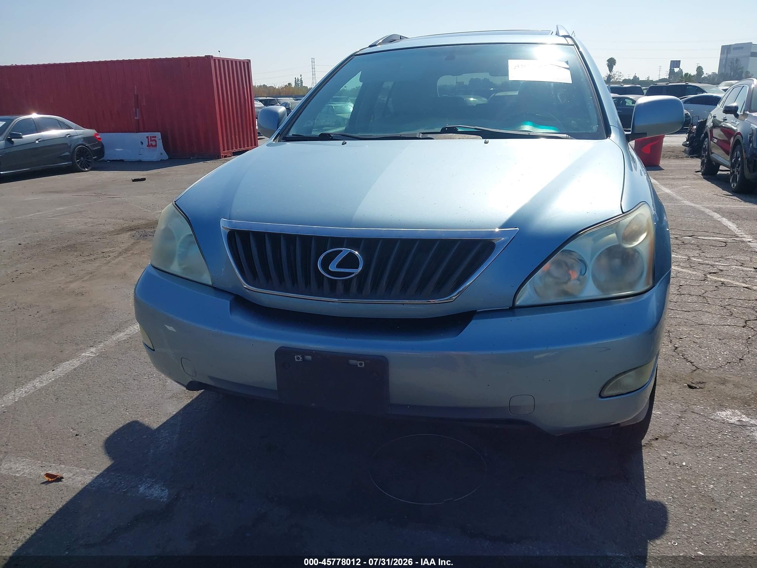 2009 Lexus Rx 350   Blue vin: 2T2GK31U19C075719