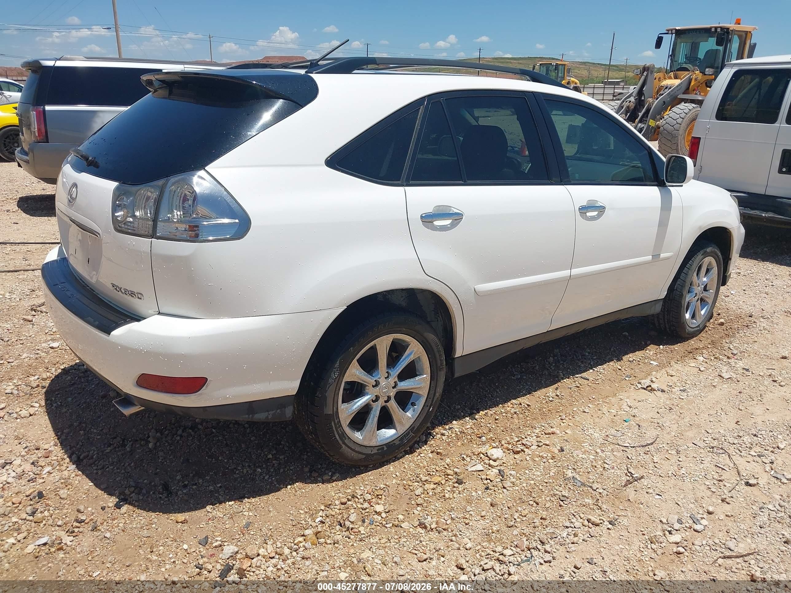 2009 Lexus Rx 350   White vin: 2T2GK31U19C077227