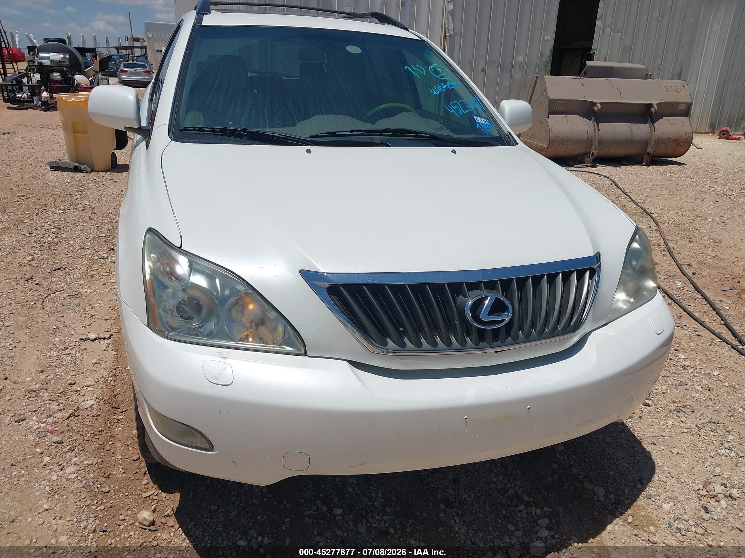 2009 Lexus Rx 350   White vin: 2T2GK31U19C077227
