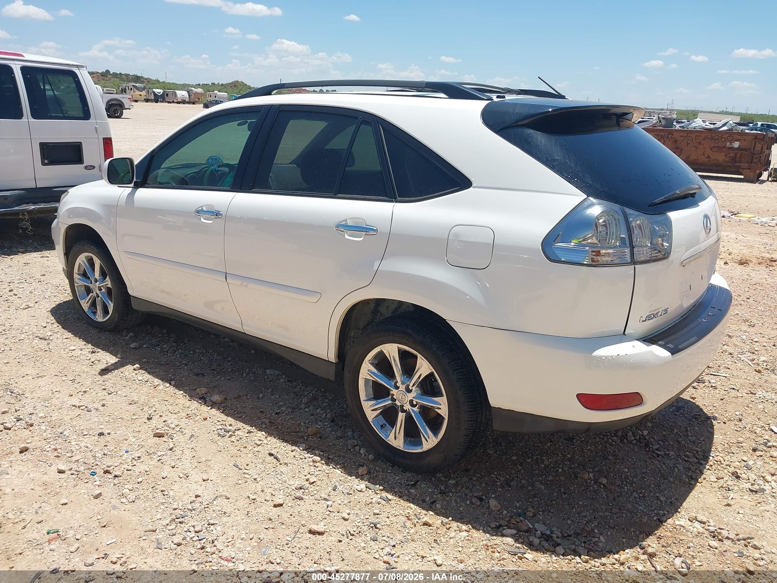 2009 Lexus Rx 350   White vin: 2T2GK31U19C077227