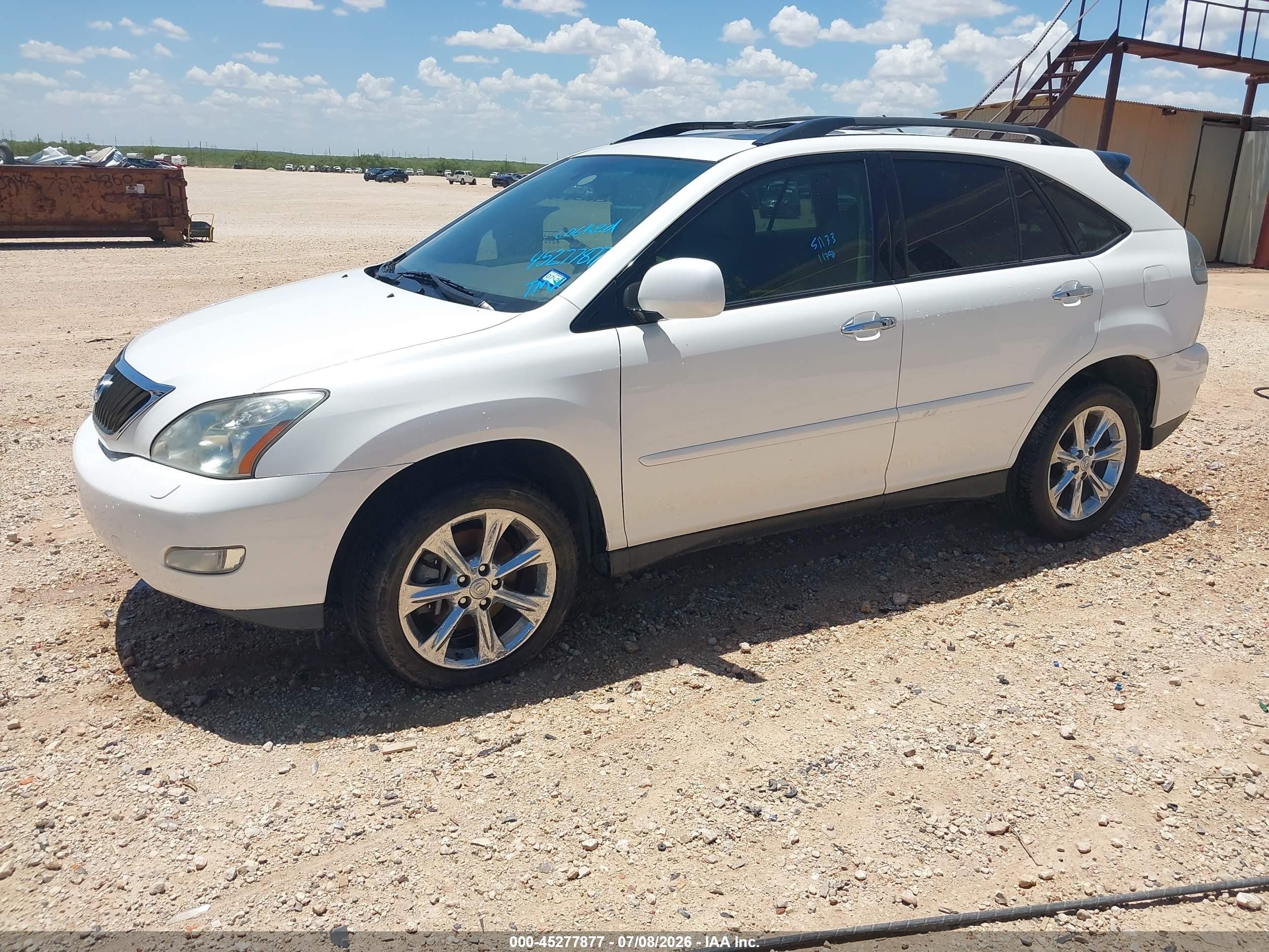 2009 Lexus Rx 350   White vin: 2T2GK31U19C077227