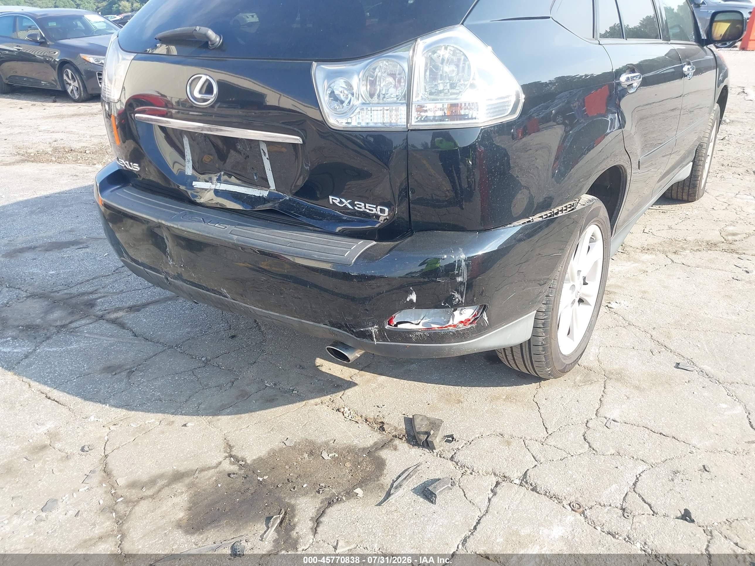2009 Lexus Rx 350   Black vin: 2T2GK31U19C080063