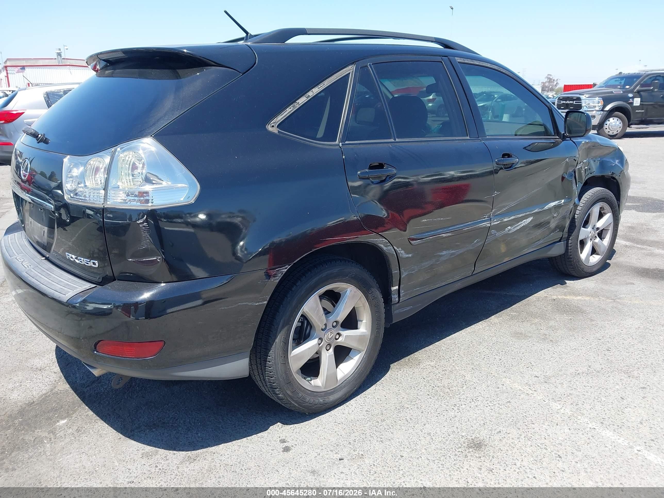 2007 Lexus Rx 350   Black vin: 2T2GK31U27C003019