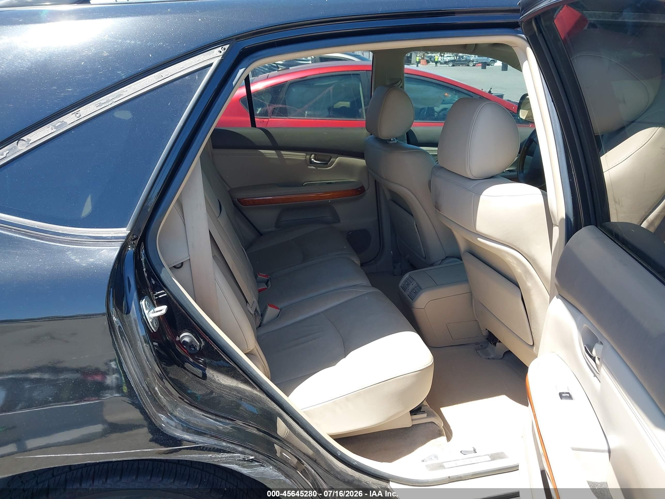 2007 Lexus Rx 350   Black vin: 2T2GK31U27C003019