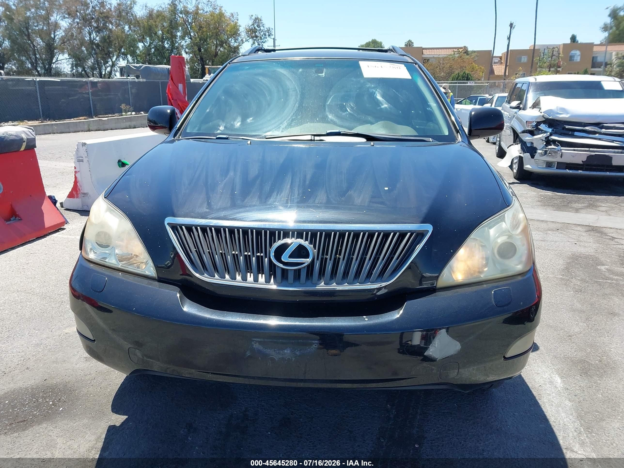 2007 Lexus Rx 350   Black vin: 2T2GK31U27C003019