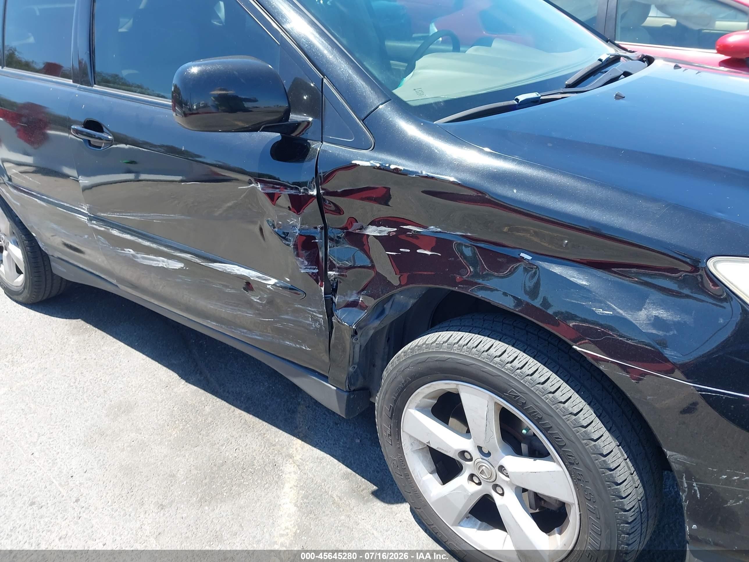 2007 Lexus Rx 350   Black vin: 2T2GK31U27C003019
