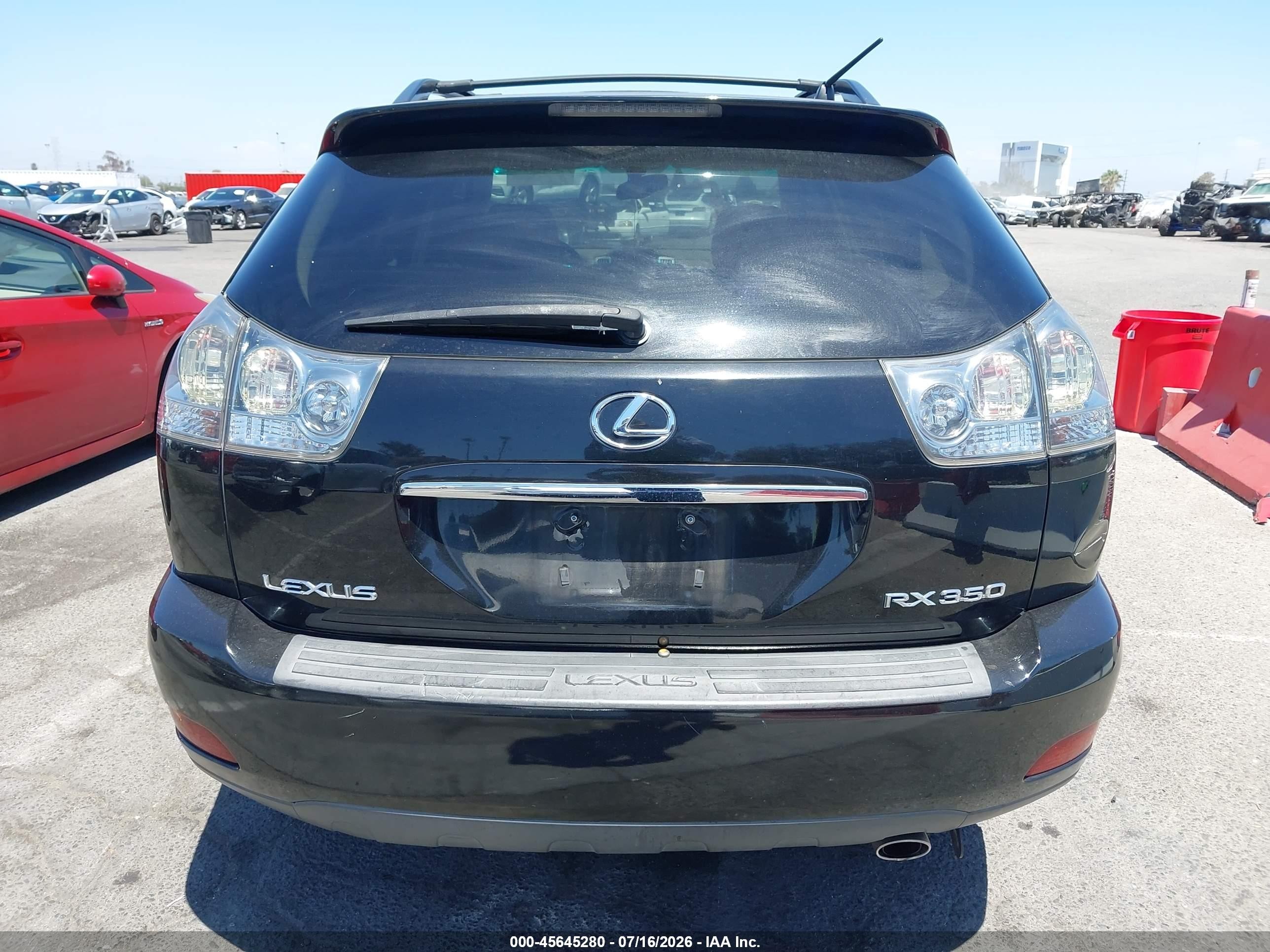 2007 Lexus Rx 350   Black vin: 2T2GK31U27C003019