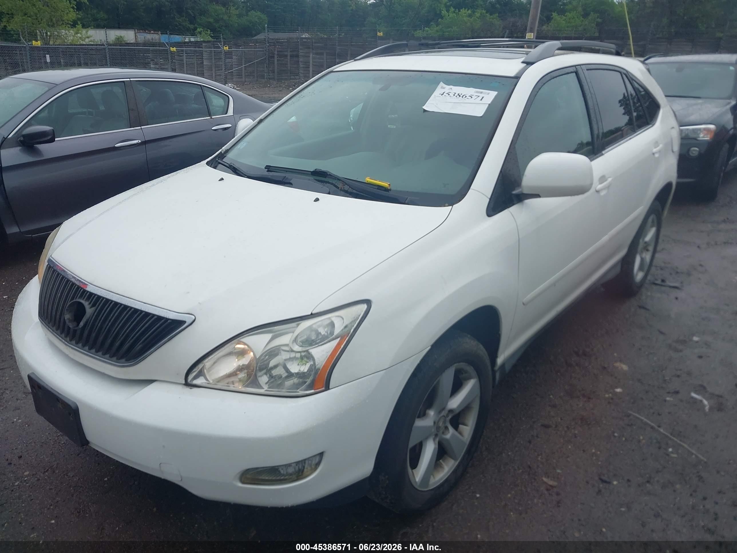 2007 Lexus Rx 350   White vin: 2T2GK31U27C017955