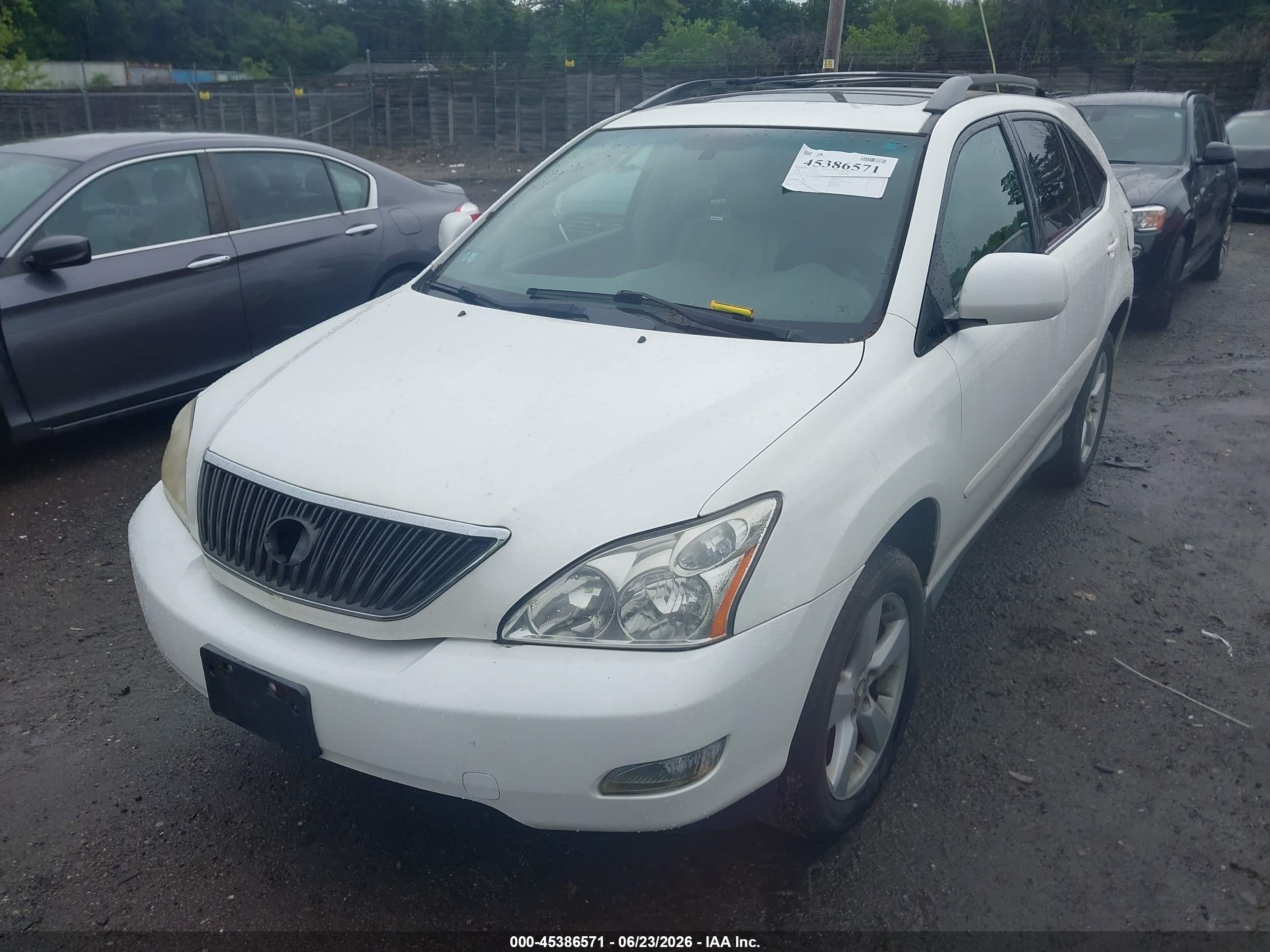 2007 Lexus Rx 350   White vin: 2T2GK31U27C017955