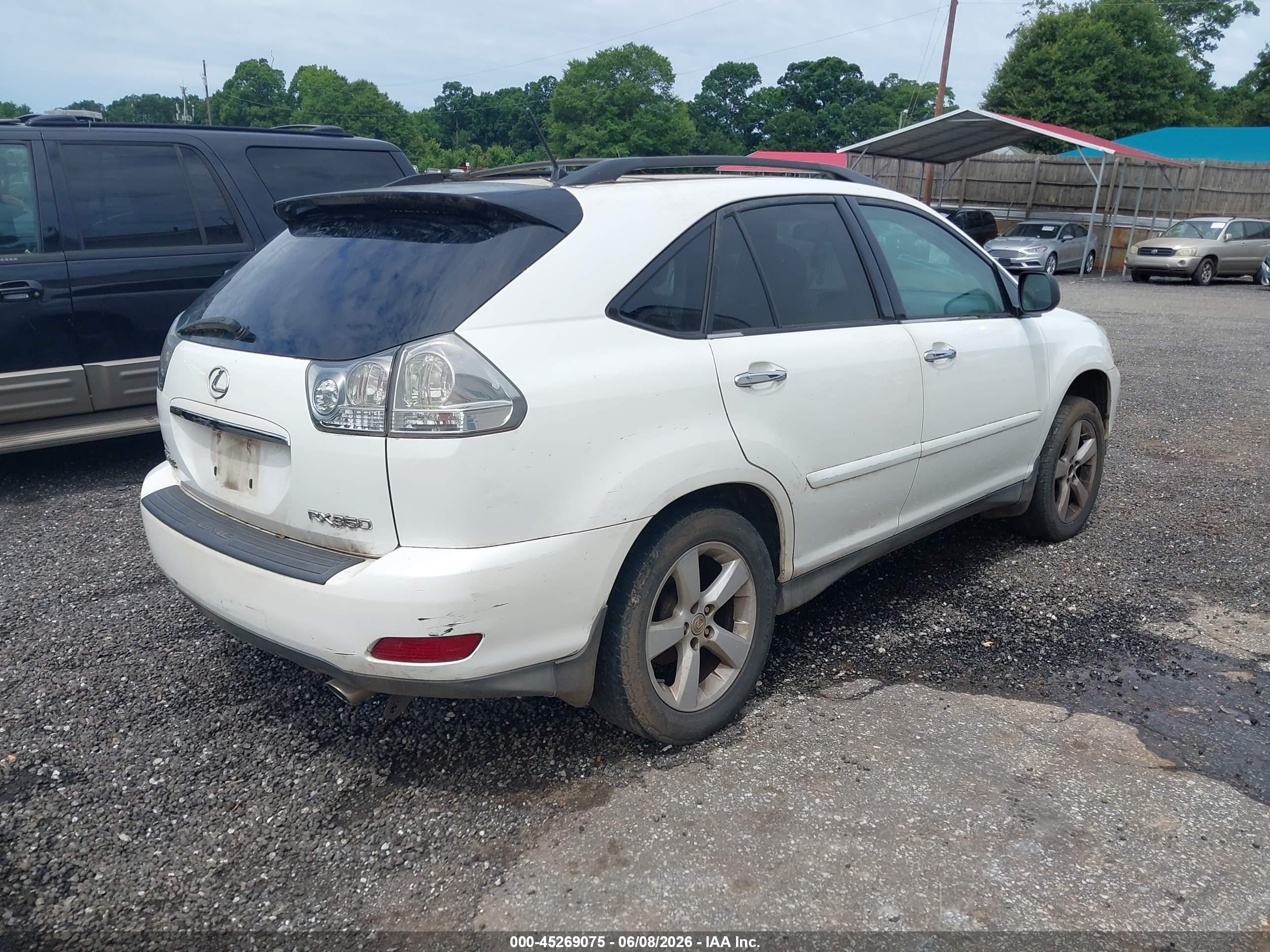 2008 Lexus Rx 350   White vin: 2T2GK31U28C032134