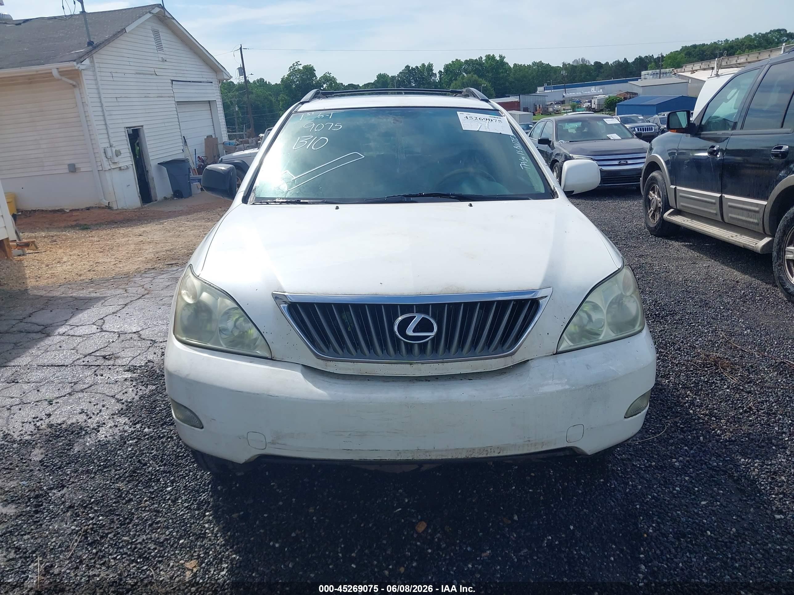 2008 Lexus Rx 350   White vin: 2T2GK31U28C032134
