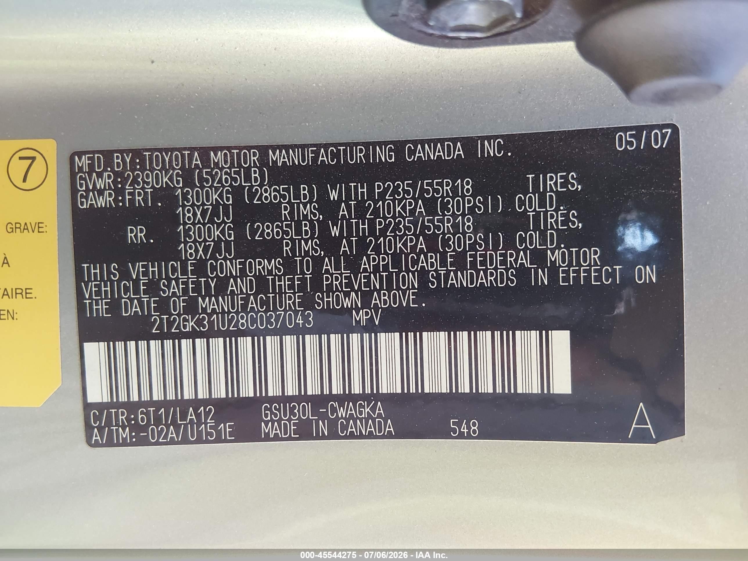 2008 Lexus Rx 350   Silver vin: 2T2GK31U28C037043