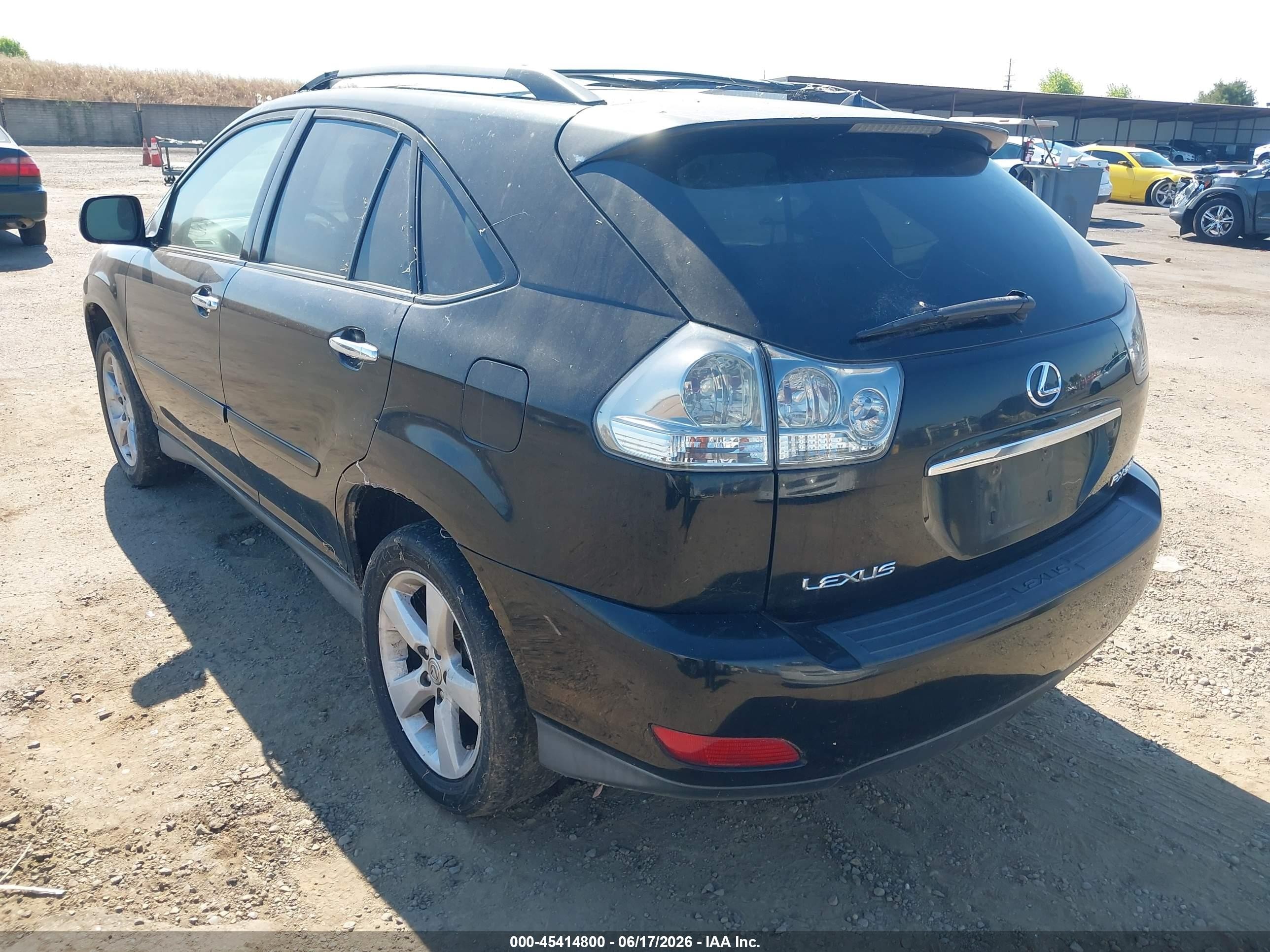 2008 Lexus Rx 350 Black vin: 2T2GK31U28C043120