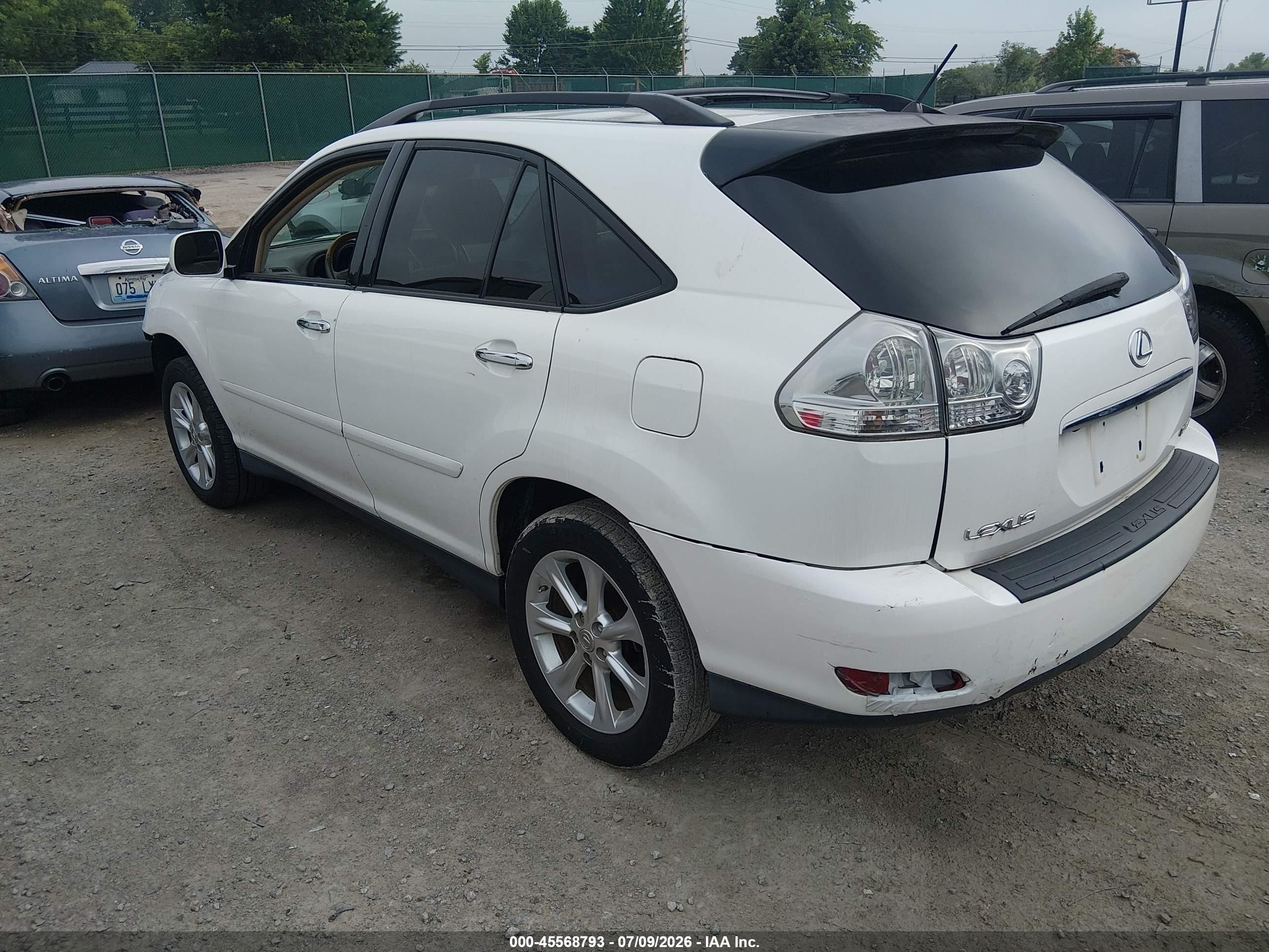2008 Lexus Rx 350   White vin: 2T2GK31U28C054098