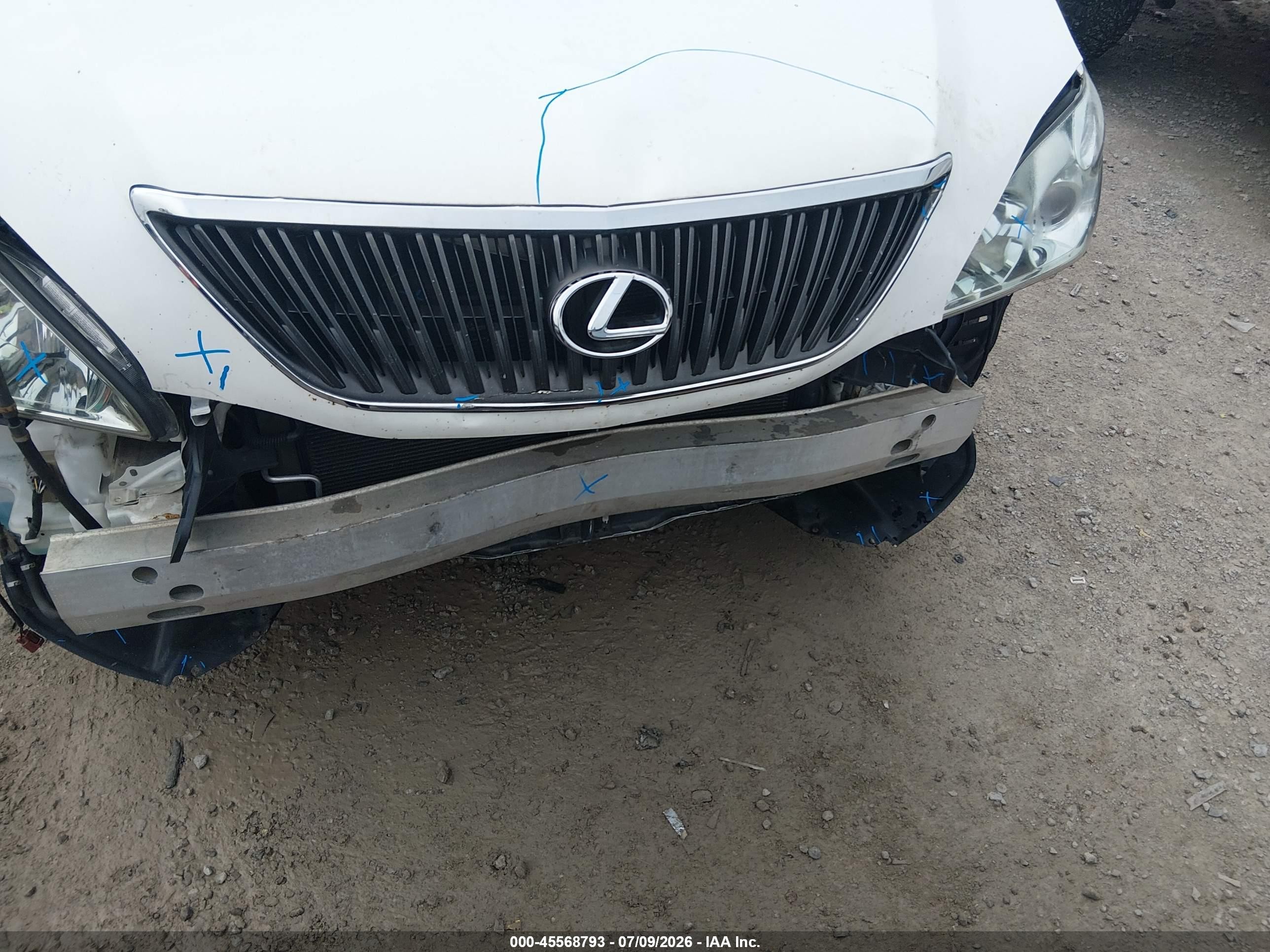 2008 Lexus Rx 350   White vin: 2T2GK31U28C054098