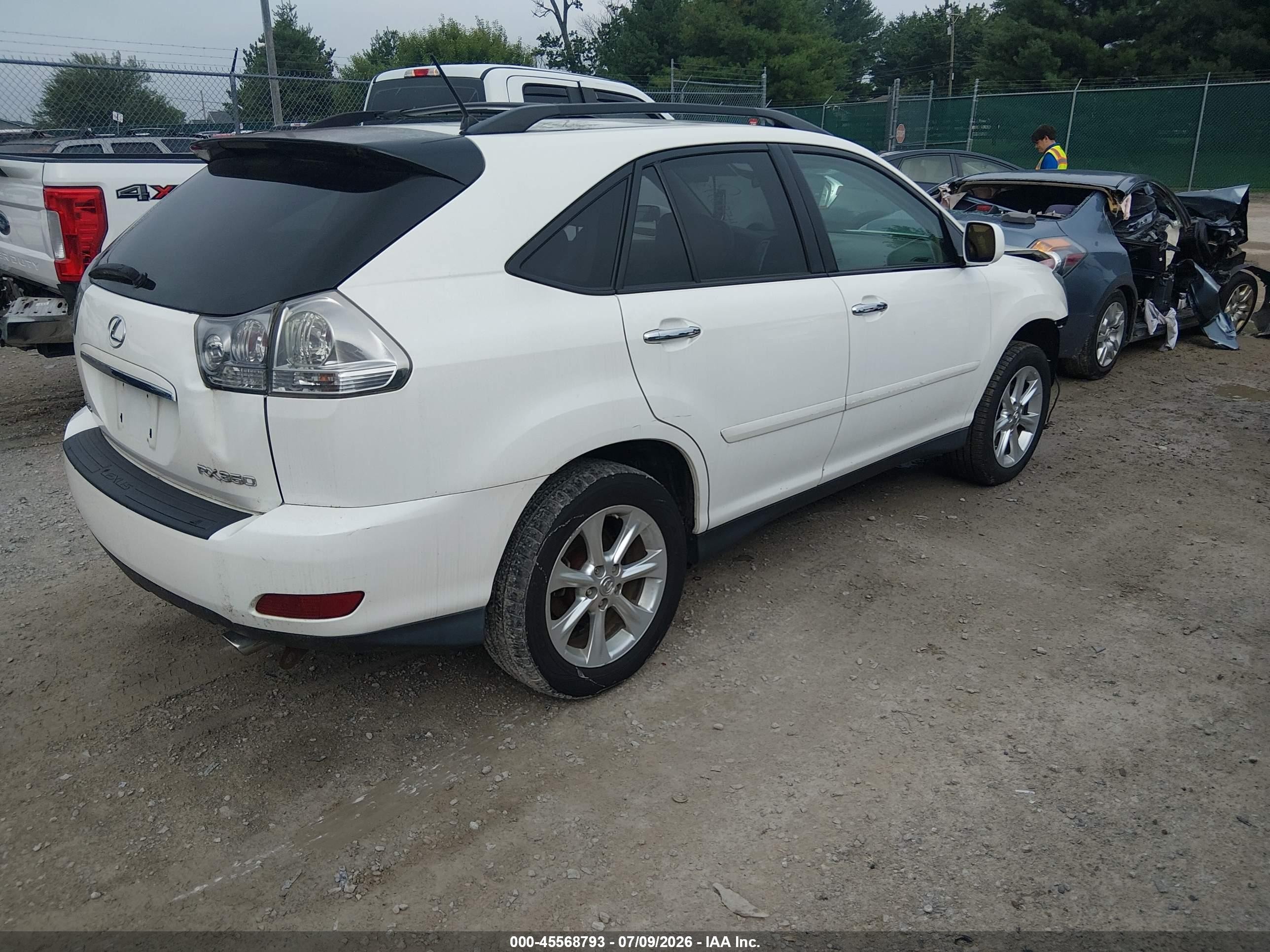 2008 Lexus Rx 350   White vin: 2T2GK31U28C054098