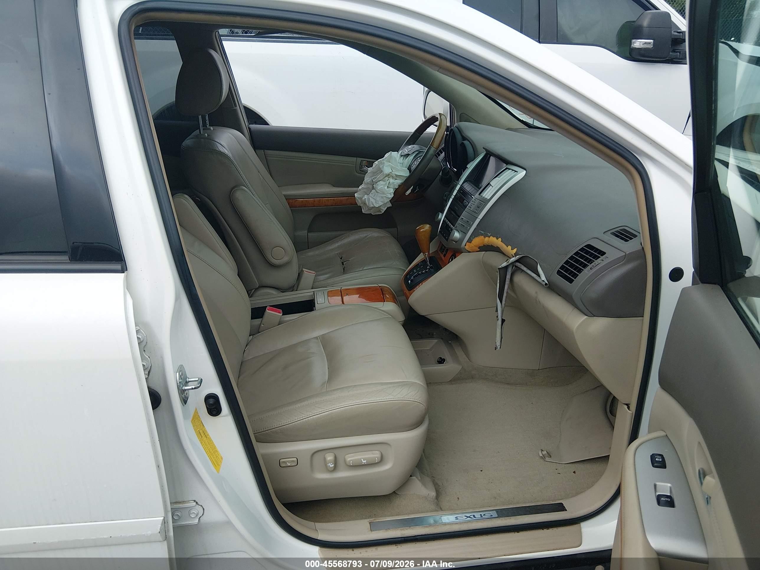 2008 Lexus Rx 350   White vin: 2T2GK31U28C054098