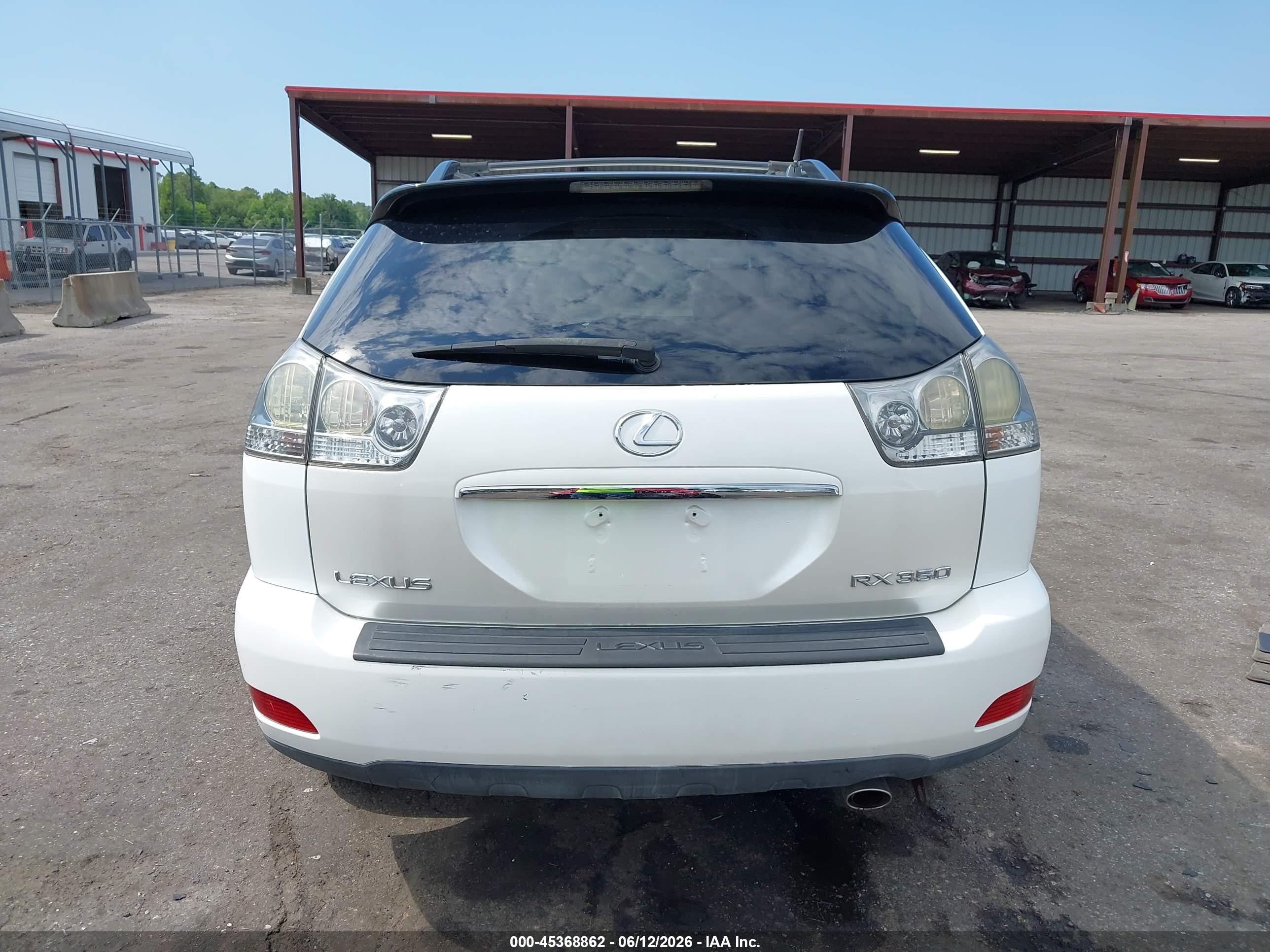 2007 Lexus Rx 350   White vin: 2T2GK31U37C006527