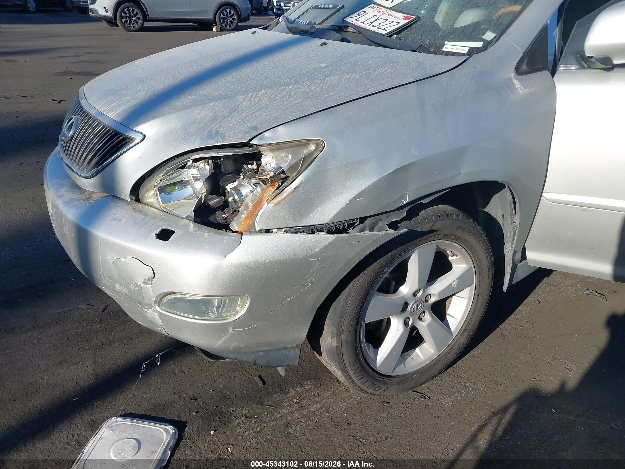 2007 Lexus Rx 350   Silver vin: 2T2GK31U37C013025