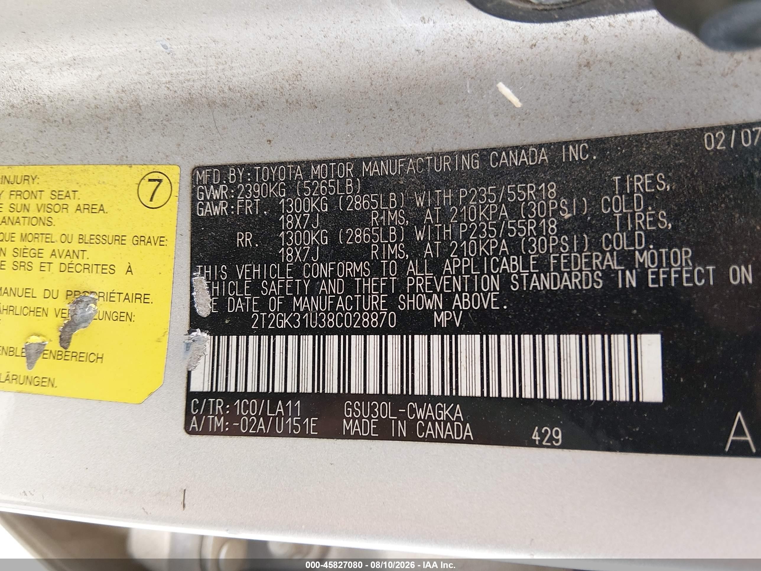 2008 Lexus Rx 350 Silver vin: 2T2GK31U38C028870