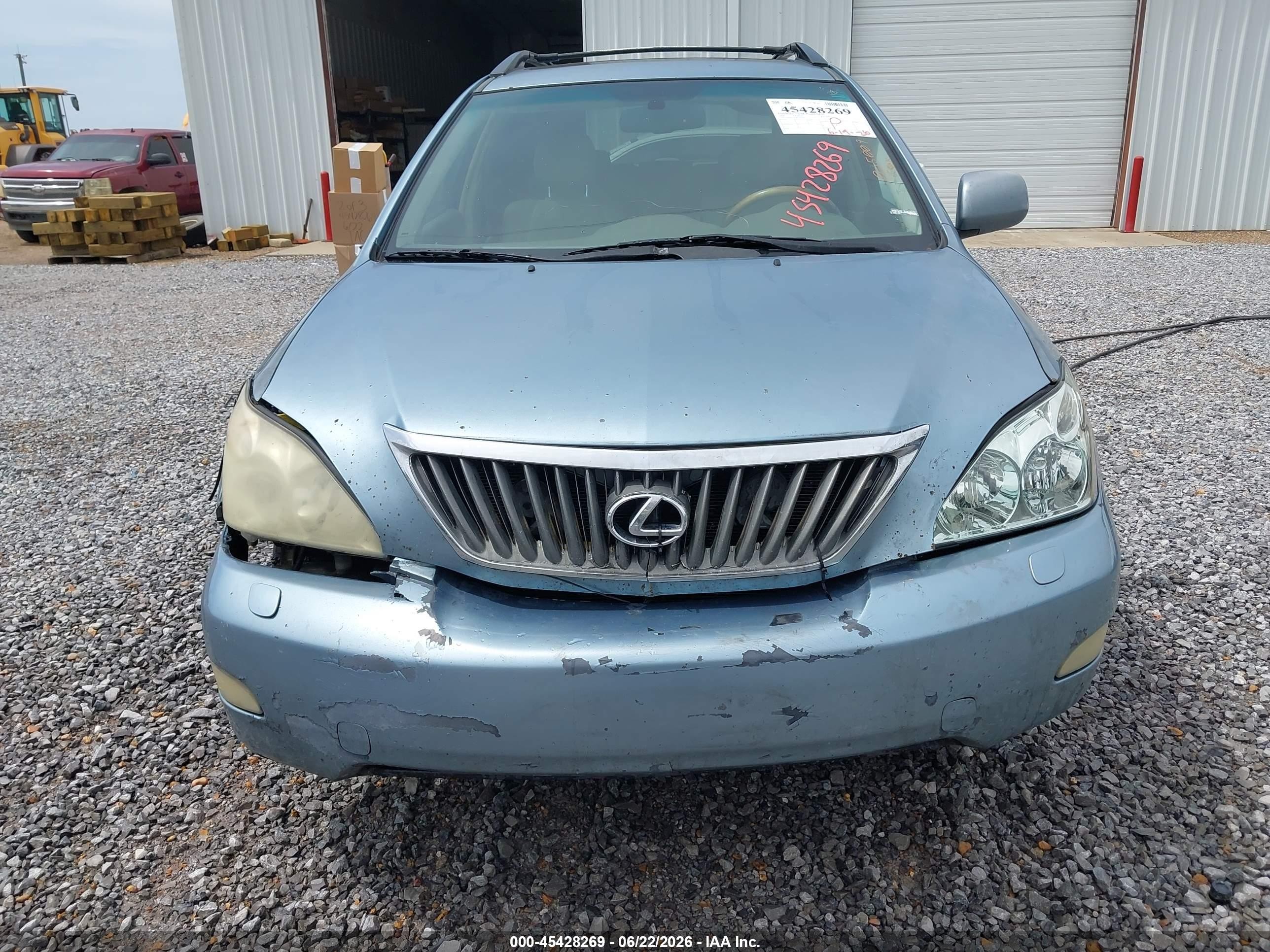 2008 Lexus Rx 350   Blue vin: 2T2GK31U38C035009
