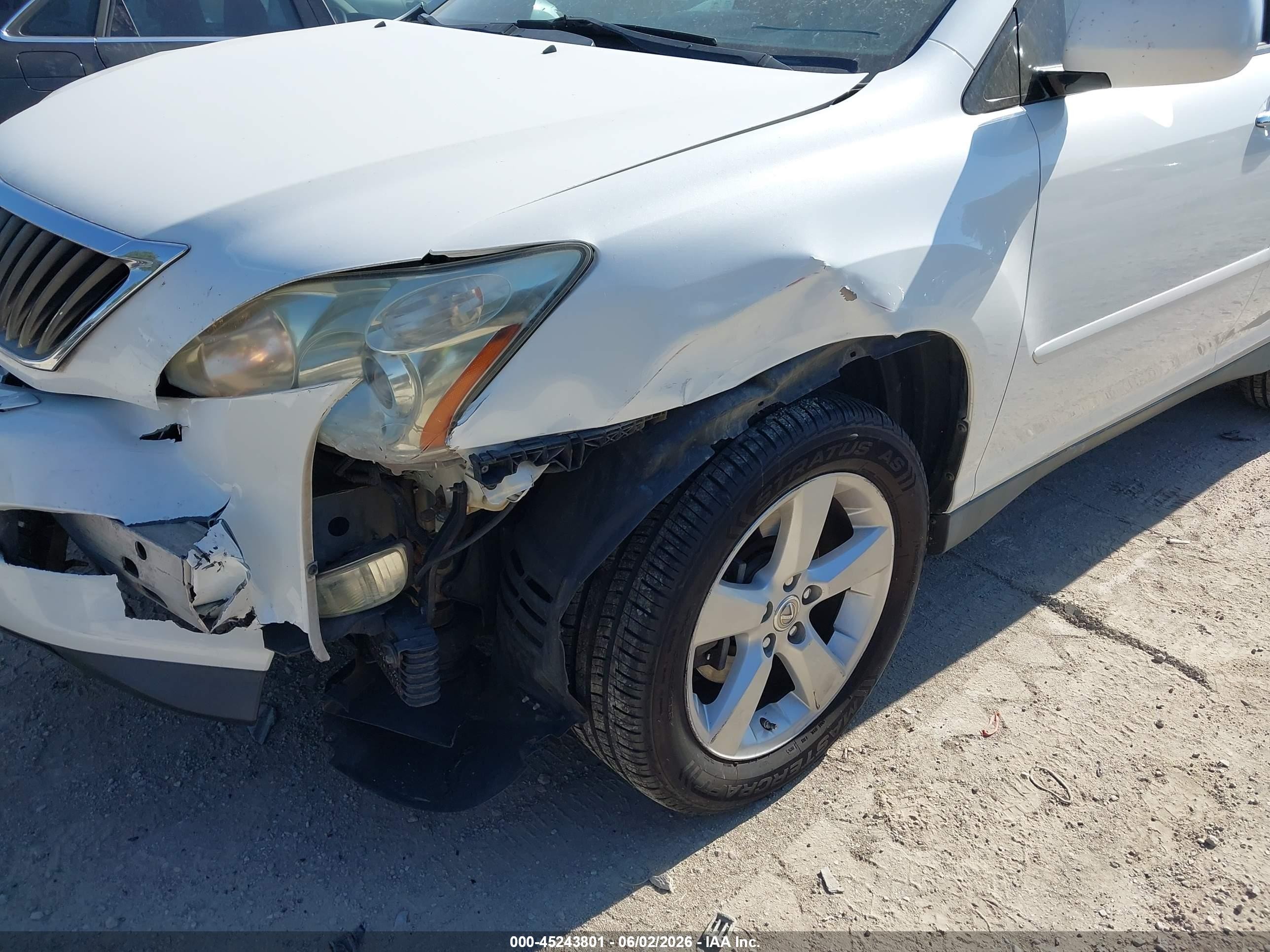 2008 Lexus Rx 350   White vin: 2T2GK31U38C037231