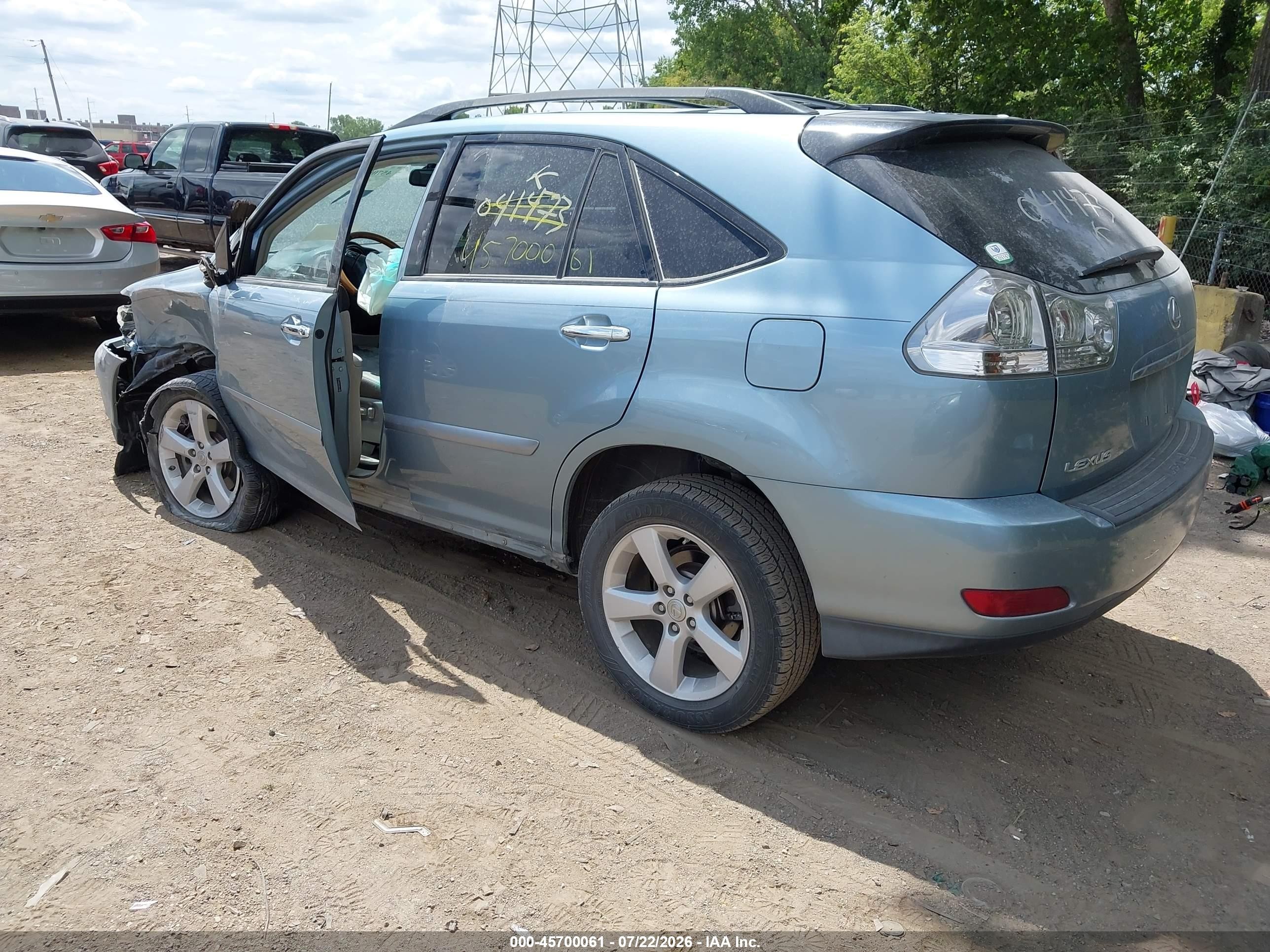 2008 Lexus Rx 350 Blue vin: 2T2GK31U38C041473