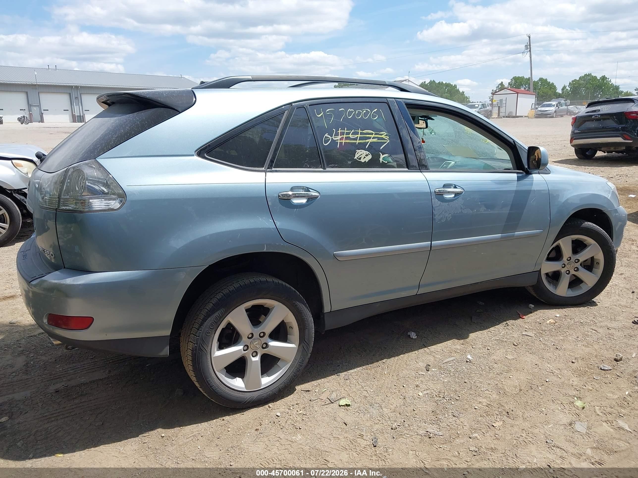 2008 Lexus Rx 350 Blue vin: 2T2GK31U38C041473