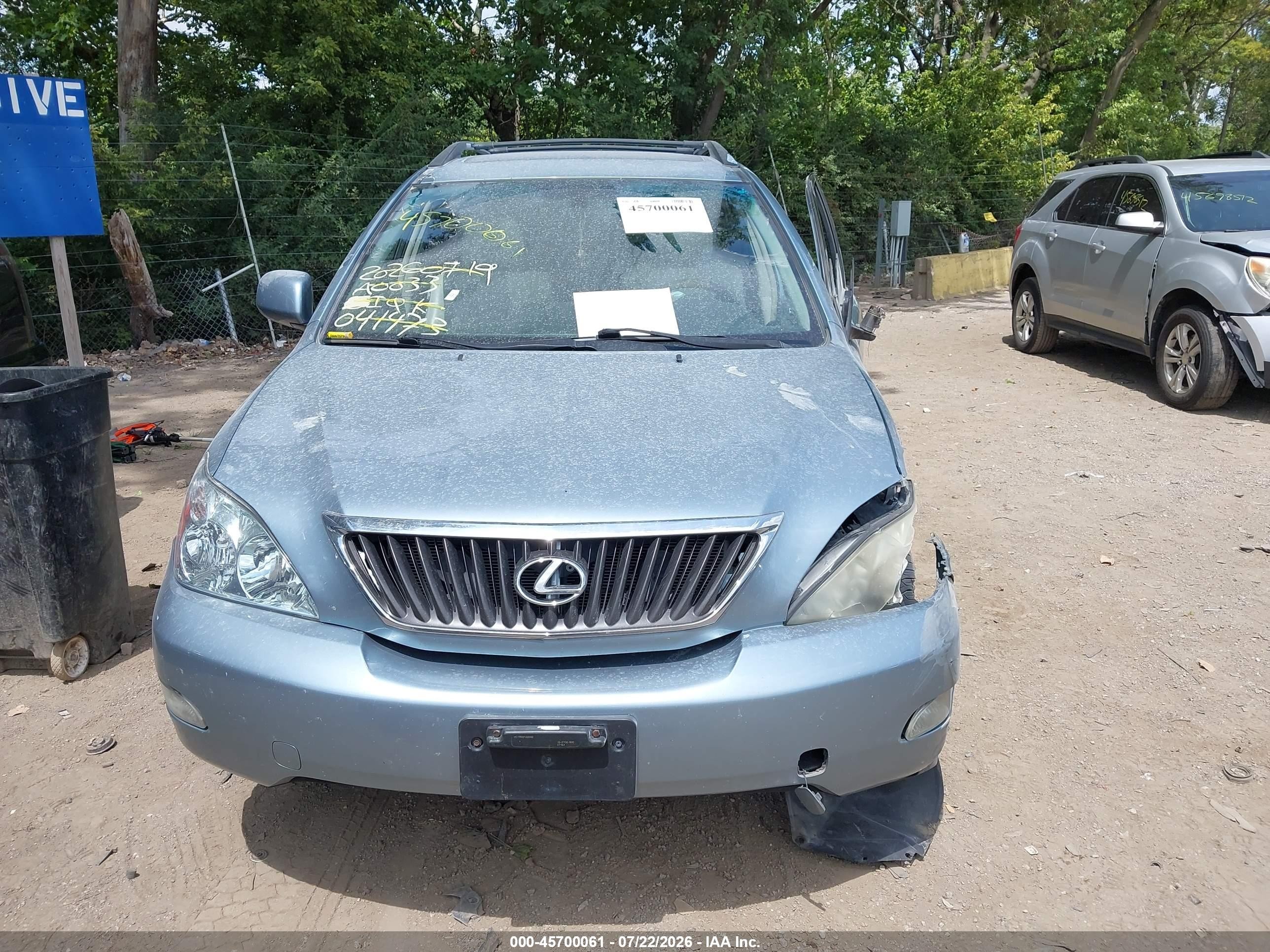 2008 Lexus Rx 350 Blue vin: 2T2GK31U38C041473