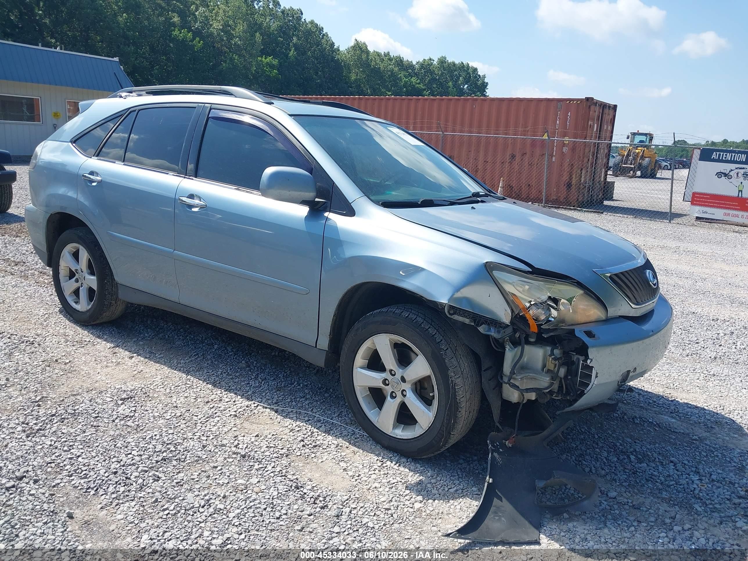 2008 Lexus Rx 350   Blue vin: 2T2GK31U38C047256