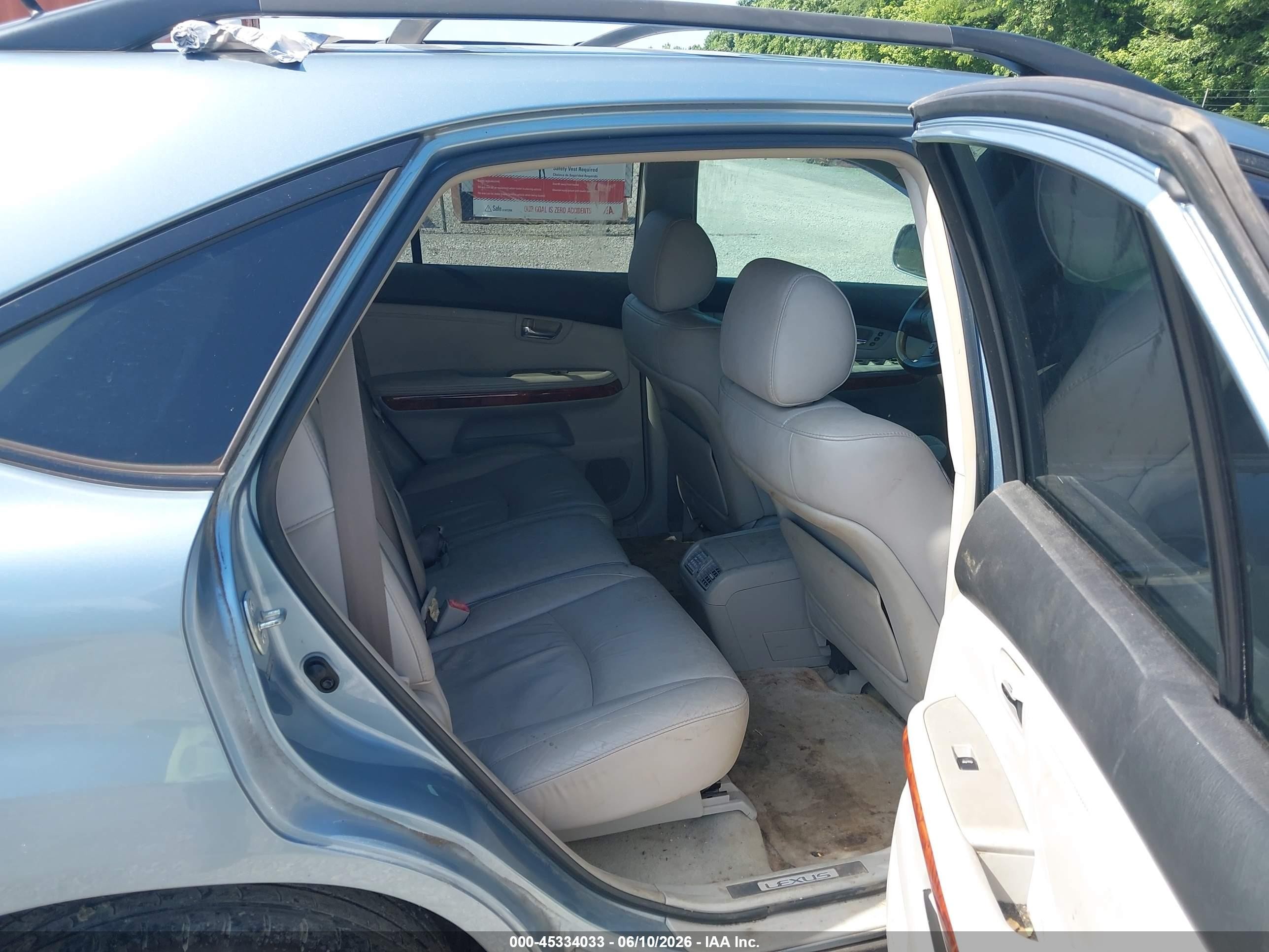 2008 Lexus Rx 350   Blue vin: 2T2GK31U38C047256