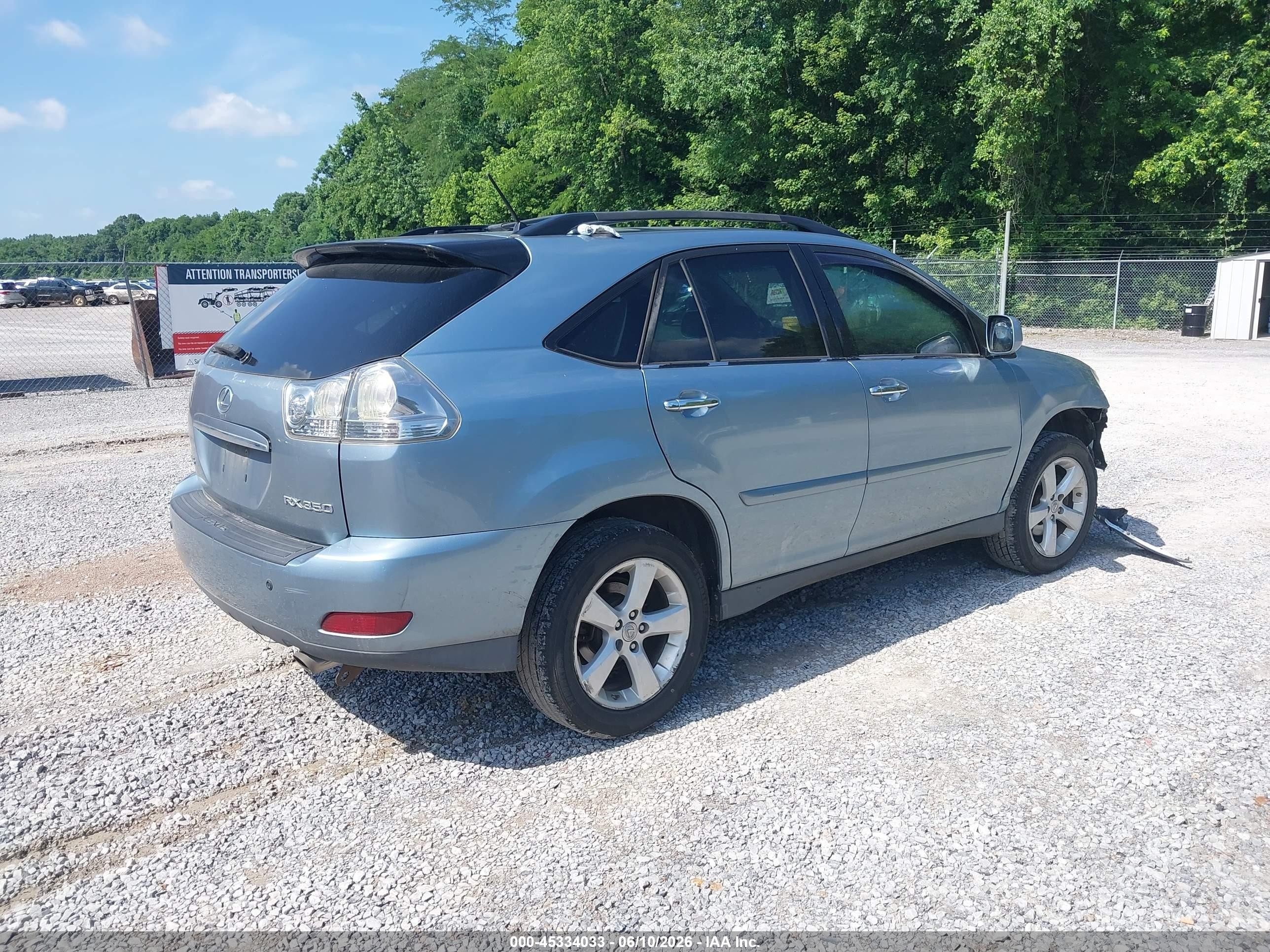 2008 Lexus Rx 350   Blue vin: 2T2GK31U38C047256