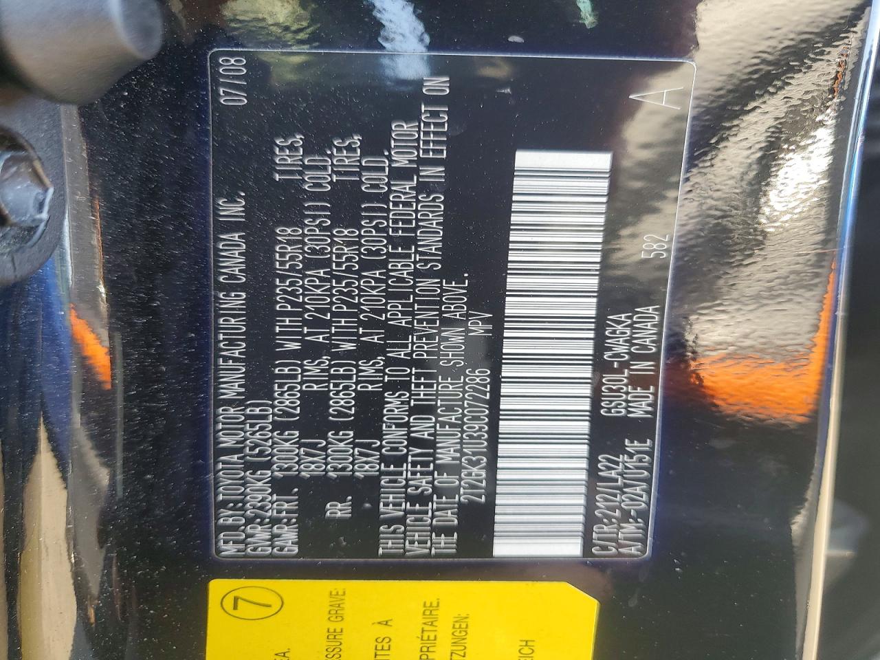 2009 Lexus Rx 350 Черный vin: 2T2GK31U39C072286