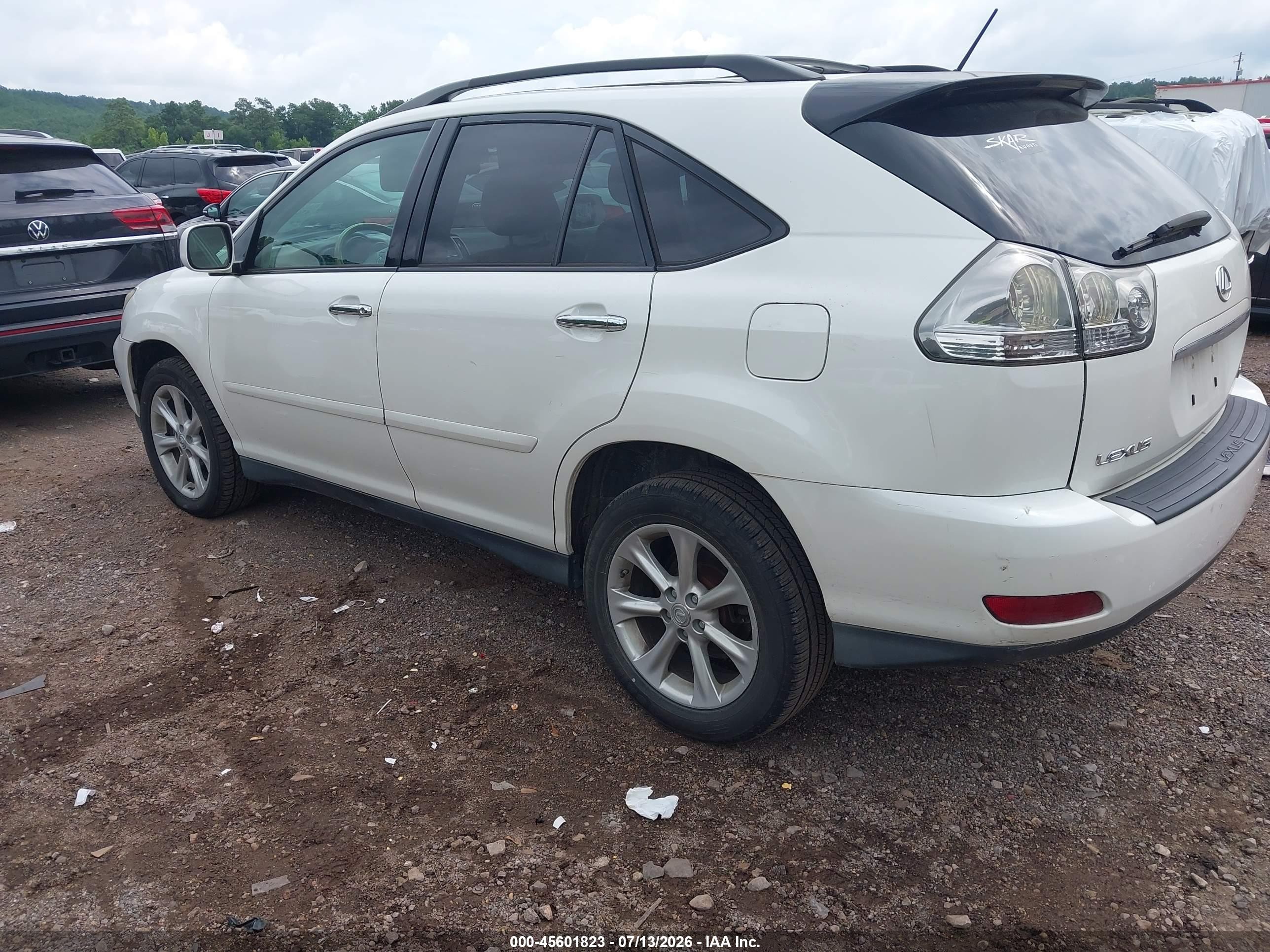 2009 Lexus Rx 350   White vin: 2T2GK31U39C073583