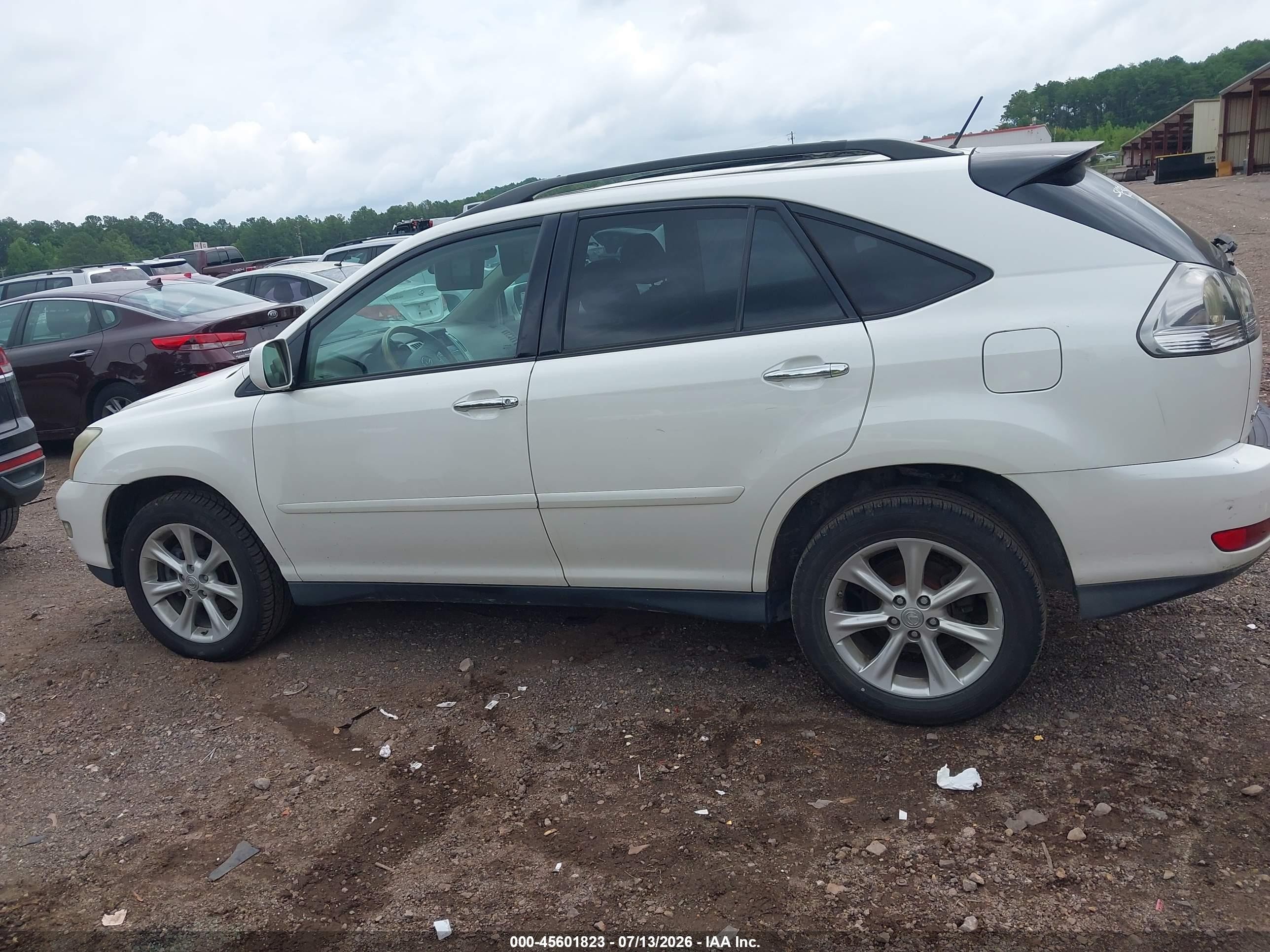 2009 Lexus Rx 350   White vin: 2T2GK31U39C073583